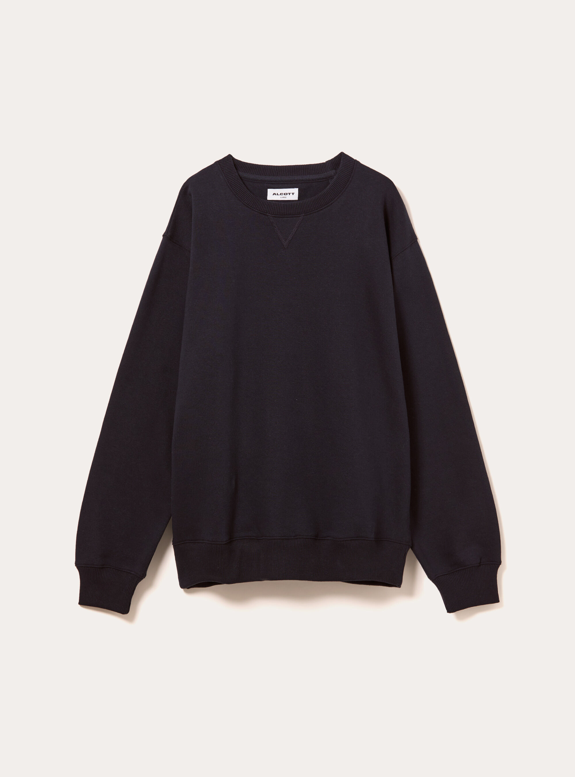 Sweat-shirt &agrave; col rond uni, NA1 NAVY DARK