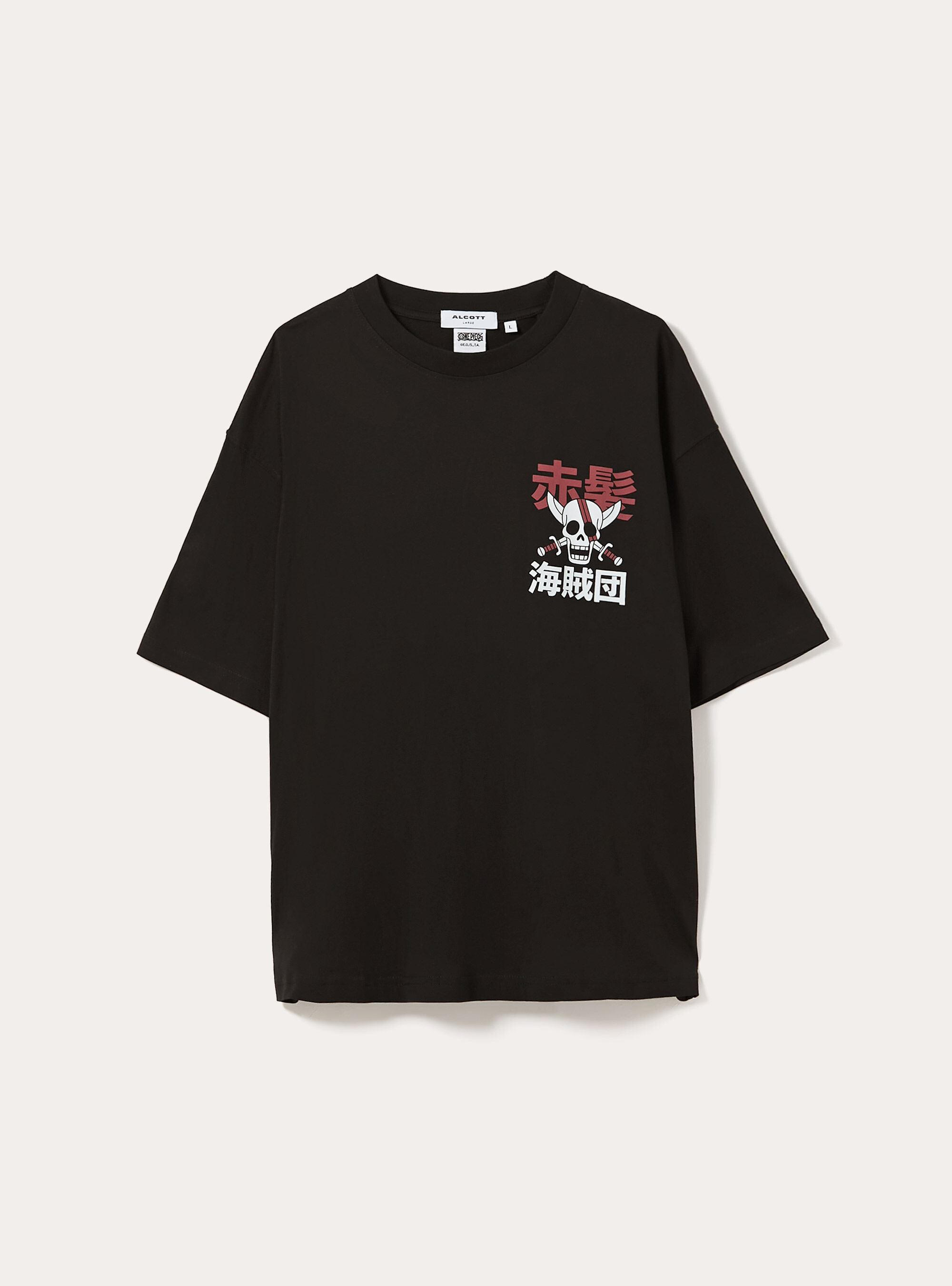 Camiseta de corte recto One Piece / Alcott, BK1 BLACK