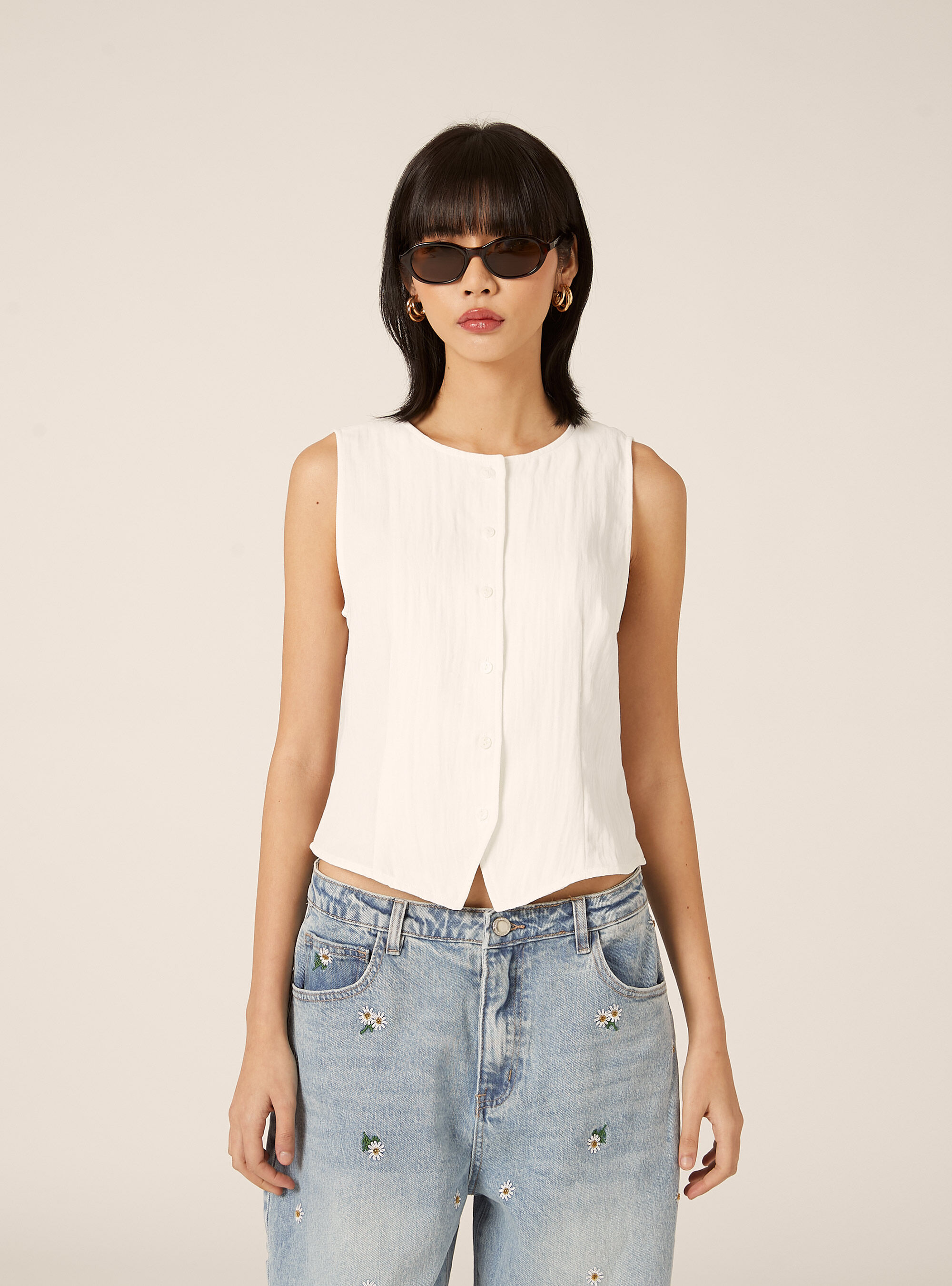 Tailored textured waistcoat