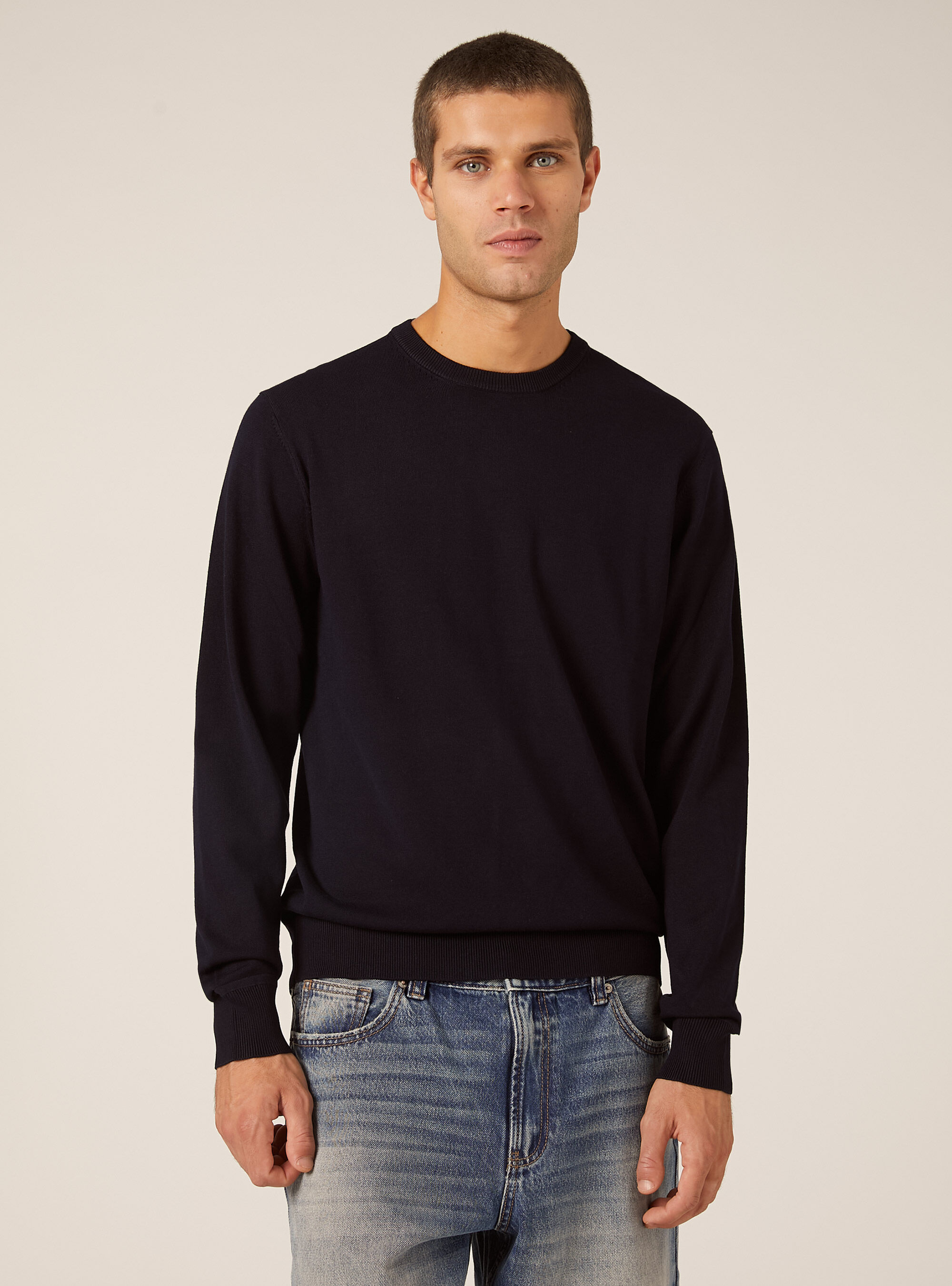 Pull &agrave; col rond en viscose Ecovero