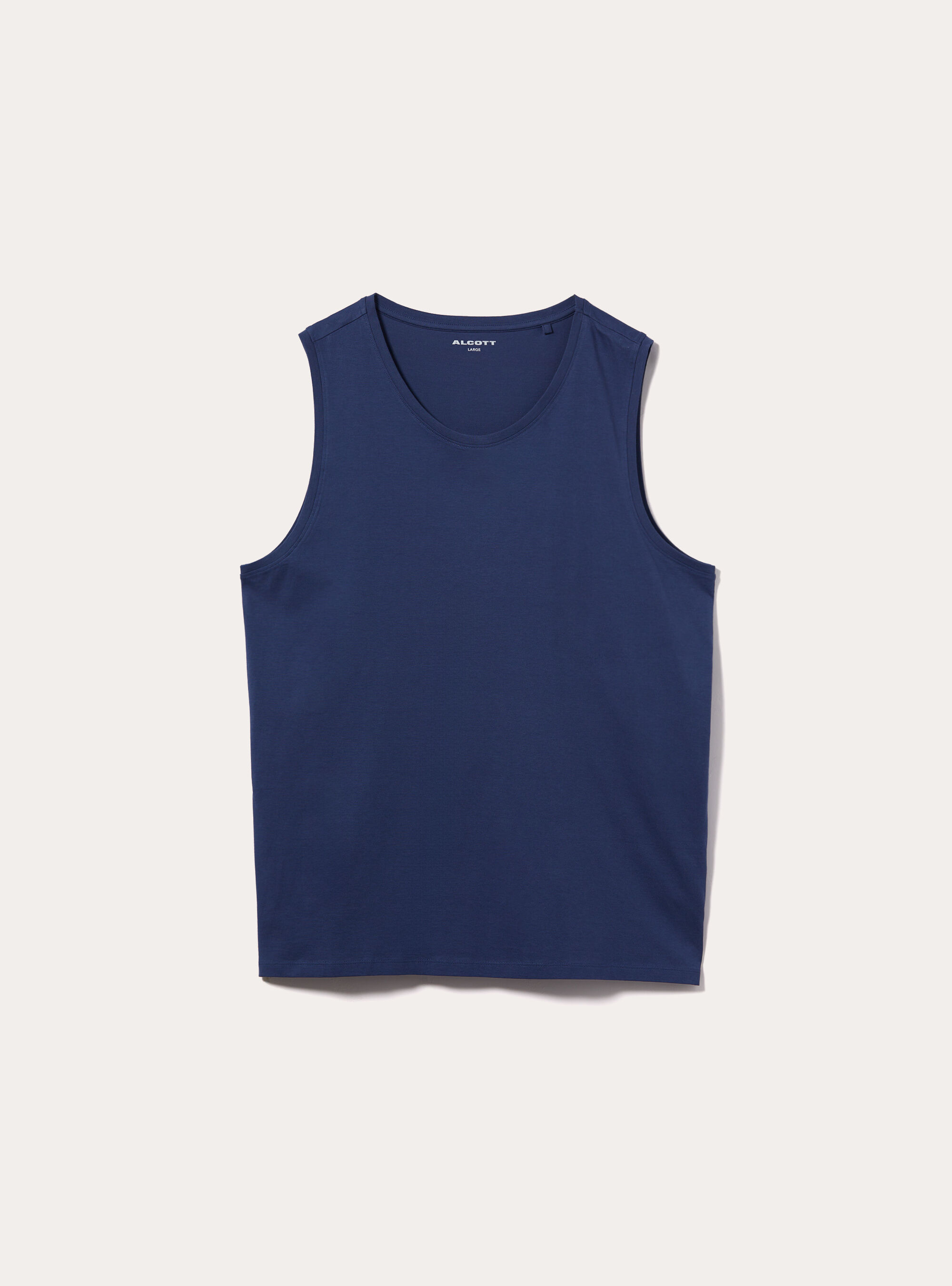 Solid-coloured comfort fit tank top, BL3 BLUE LIGHT