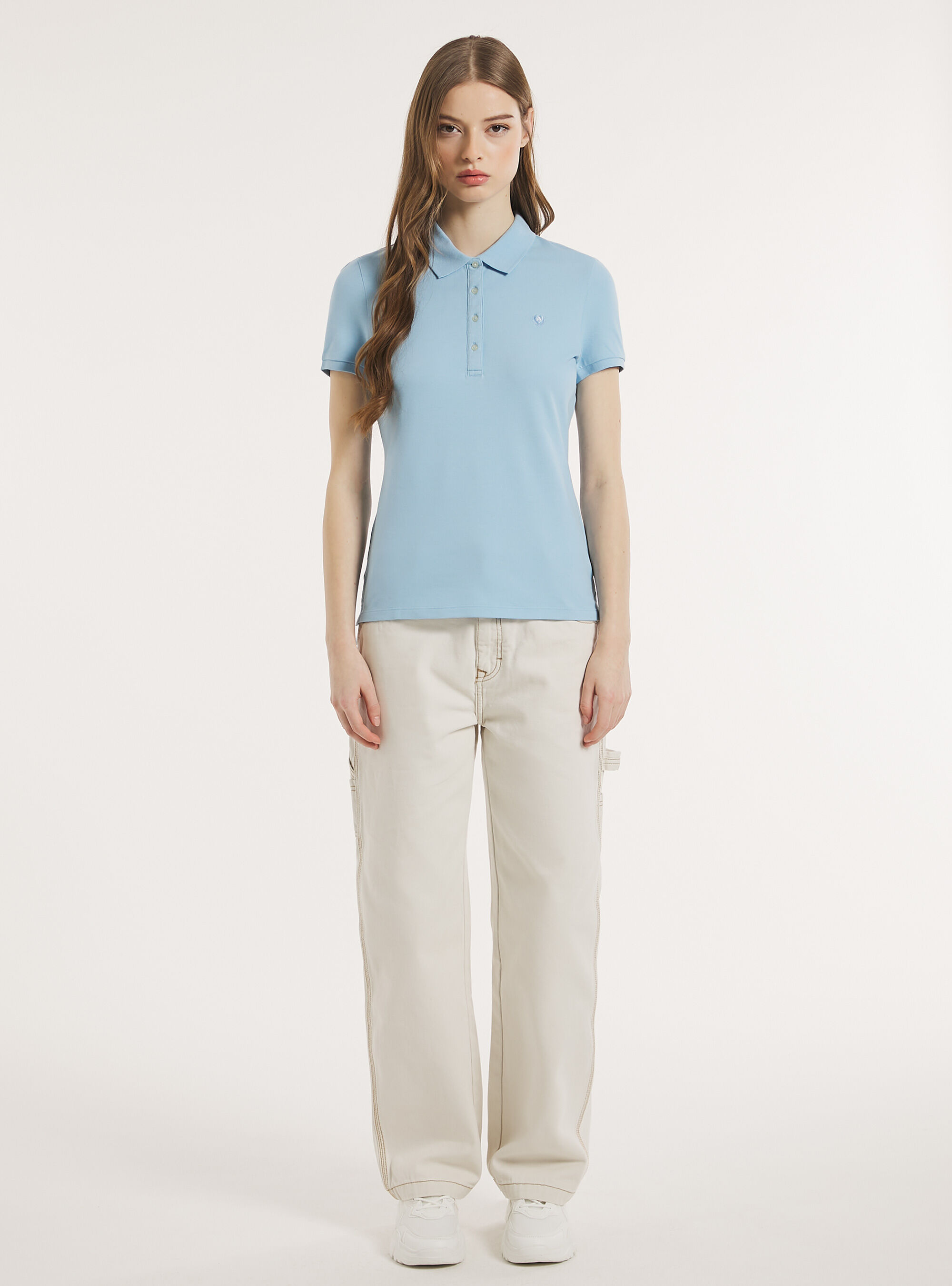 Poloshirt aus Baumwollpiqu&eacute; mit Stickerei