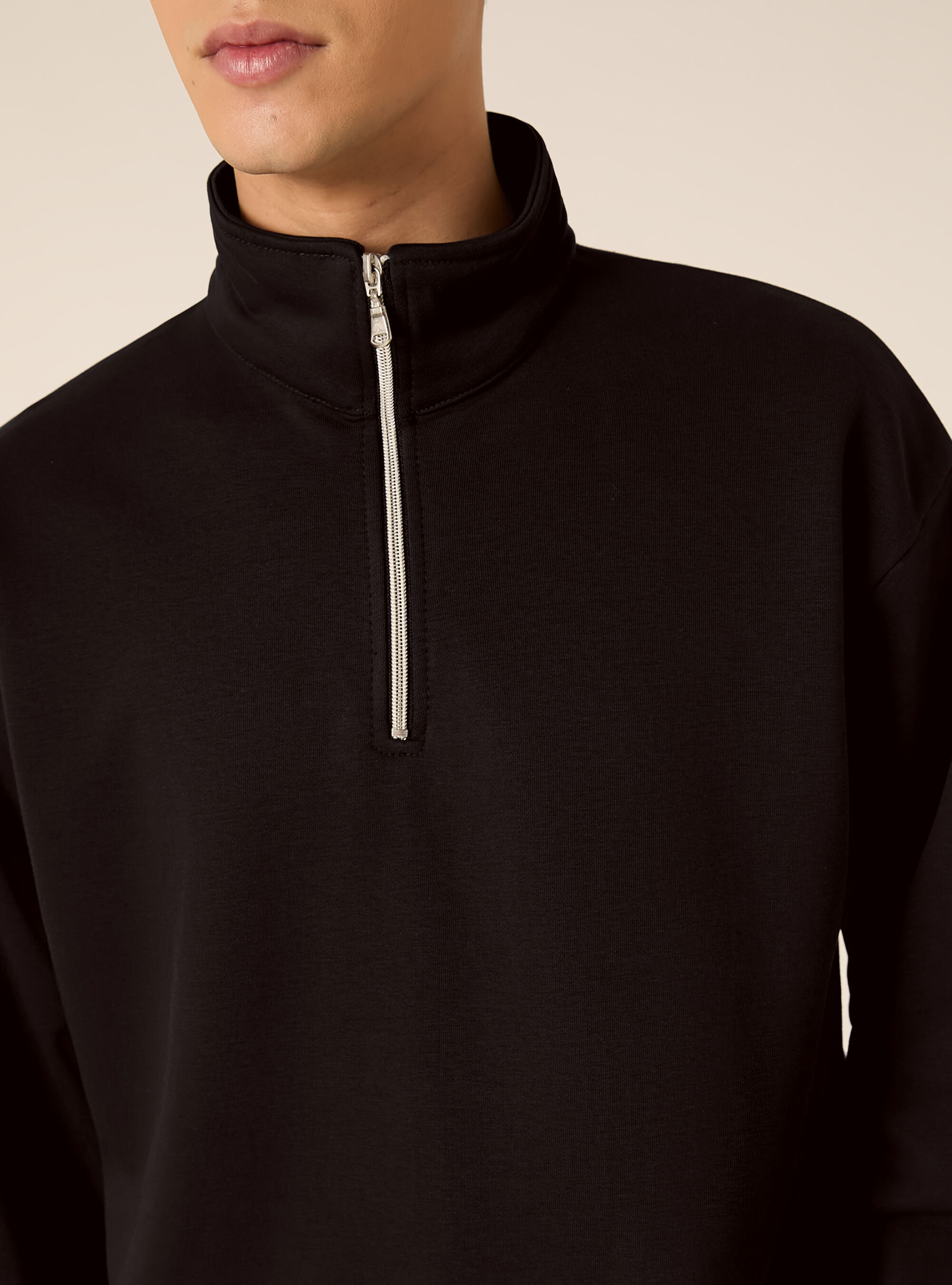 sweat-shirt coupe box, BK1 BLACK