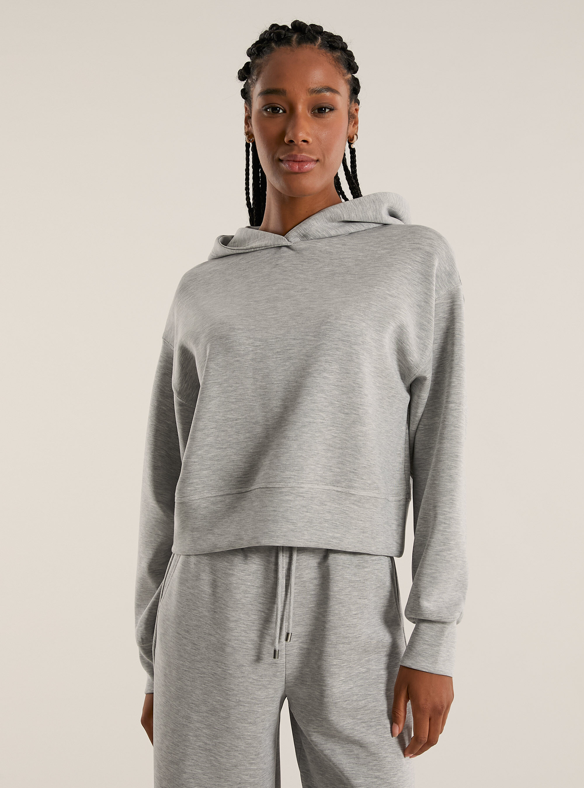 Sweat court en scuba doux, MGY3 GREY MEL LIGHT