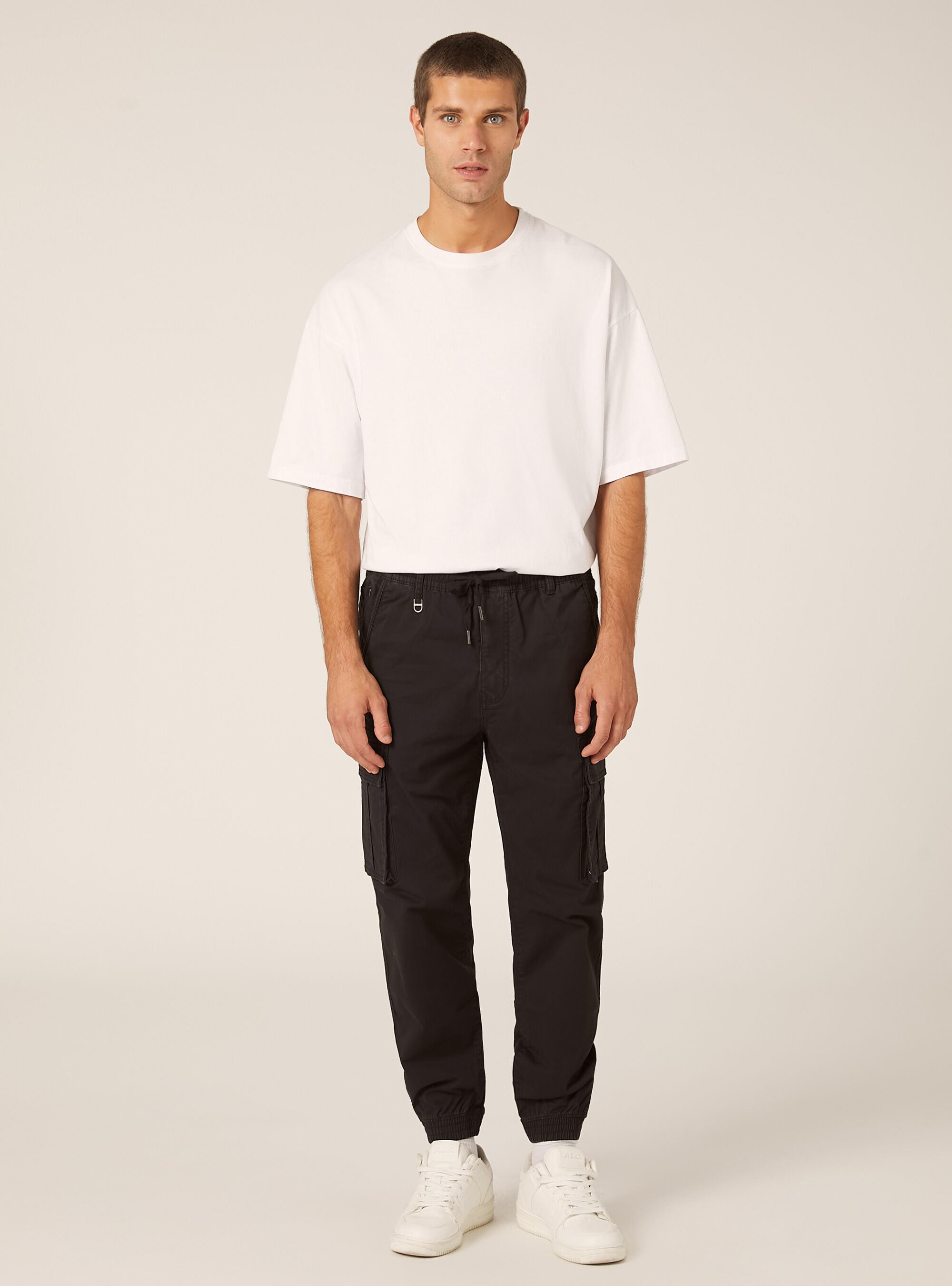 Pantalon cargo jogger en twill stretch