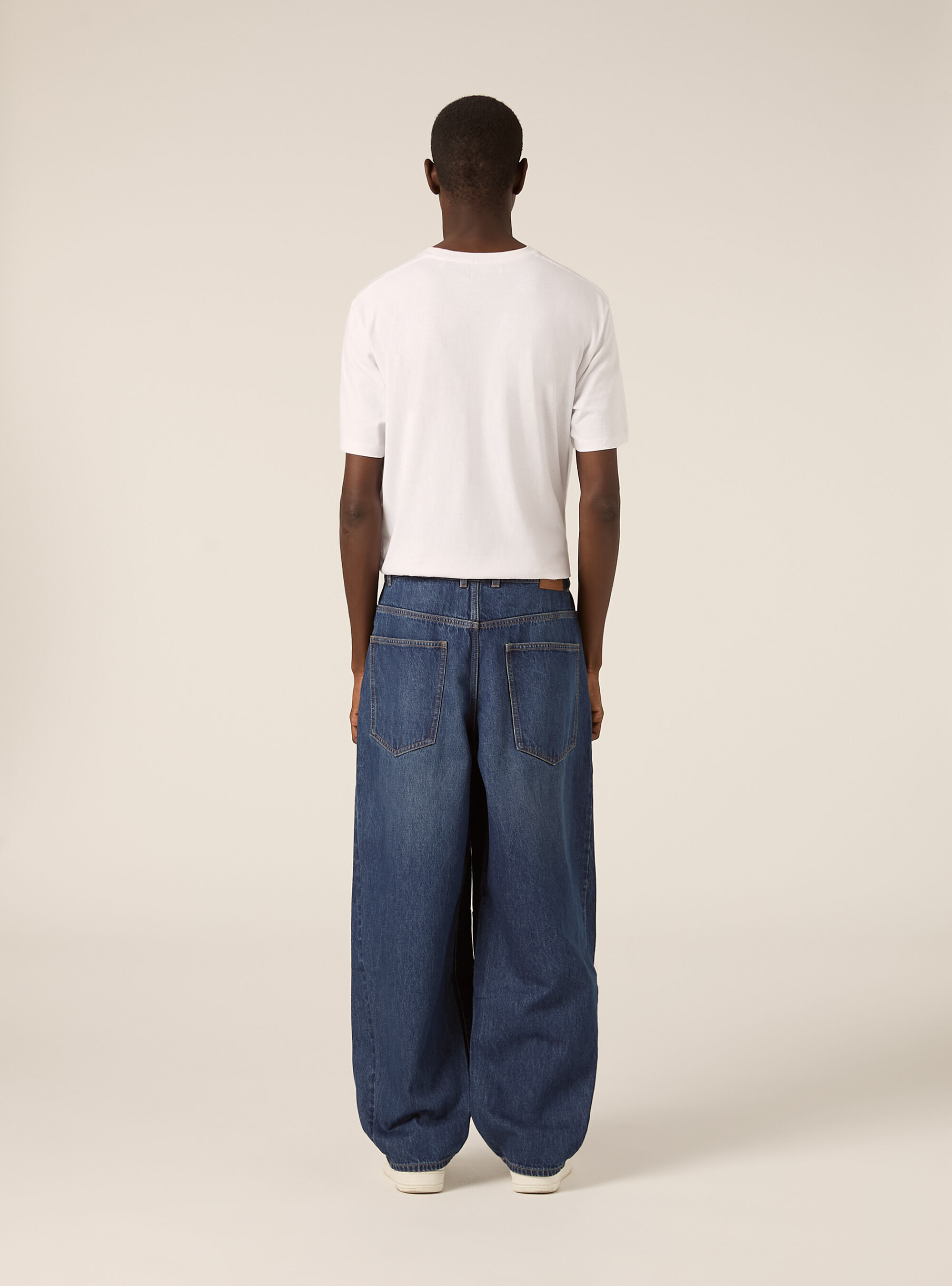 Jeans coupe ballon, D002 MEDIUM DARK BLUE