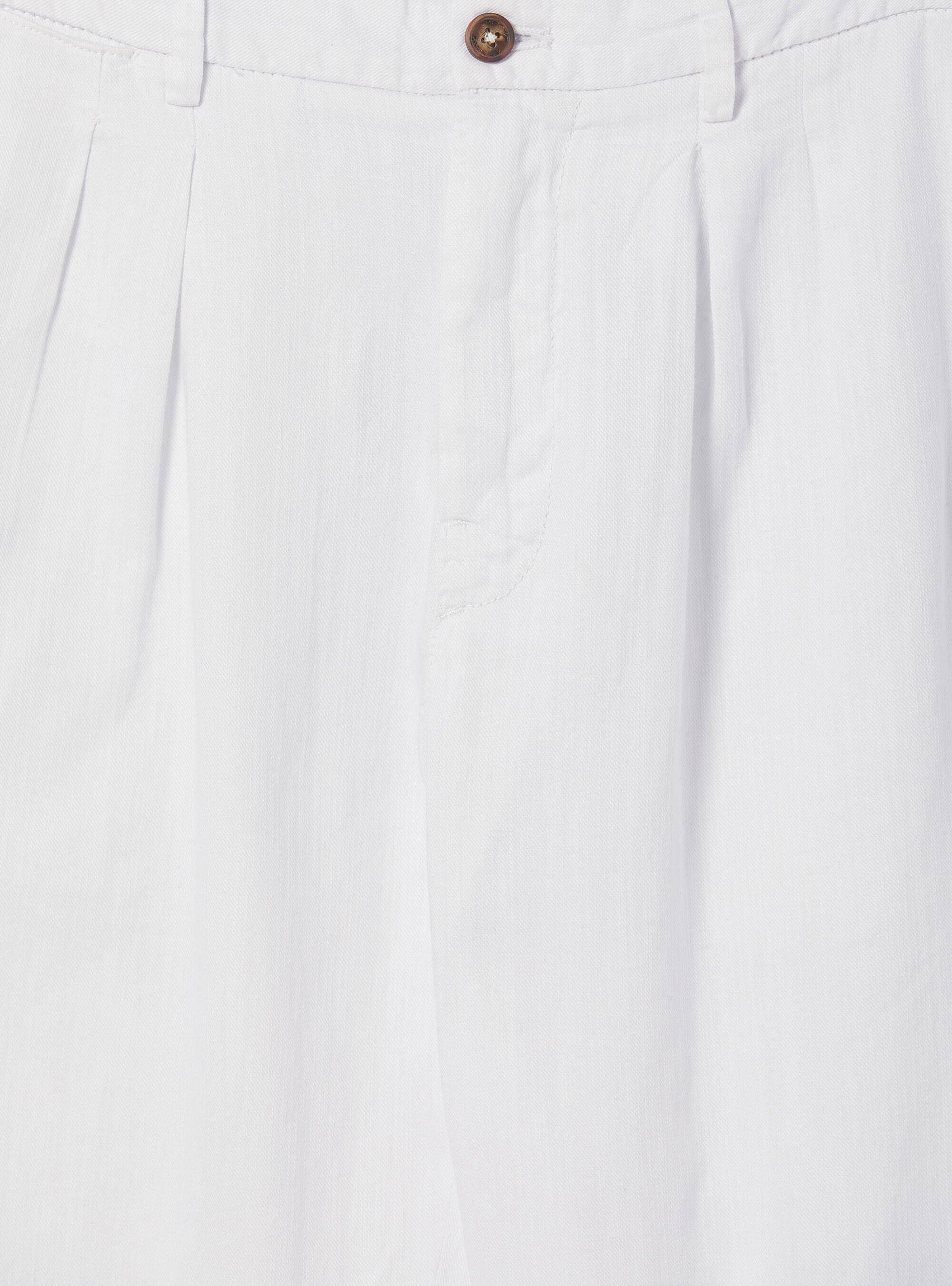 Pantalon chino en lin m&eacute;lang&eacute; avec pinces, WH2 WHITE