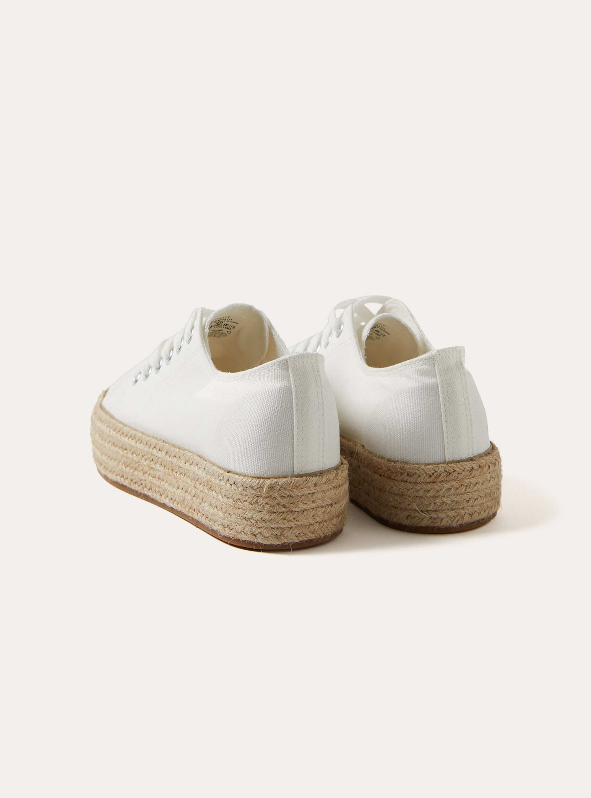 Baskets avec semelle en raphia, WH2 WHITE