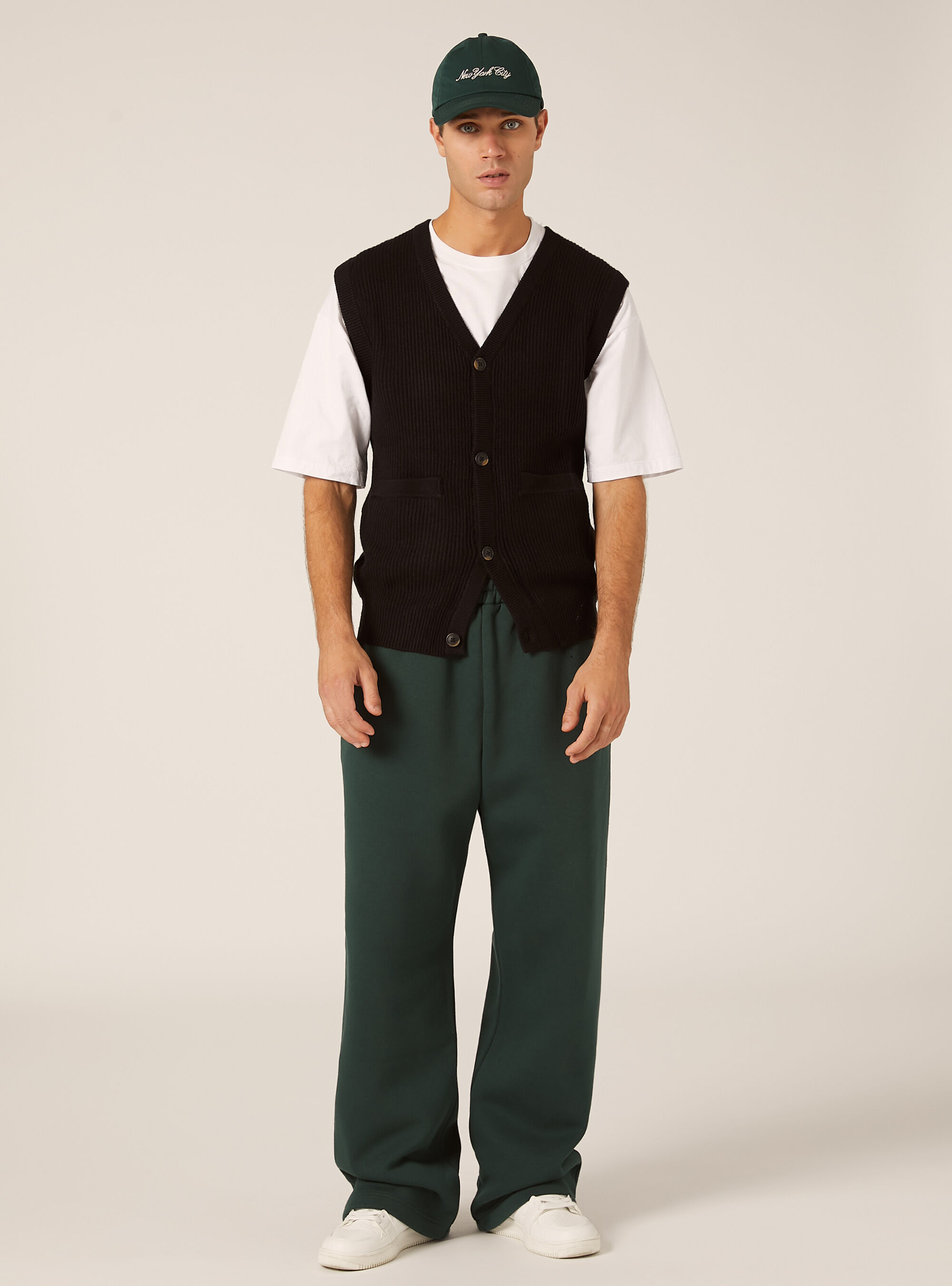 Gilet en maille avec poches