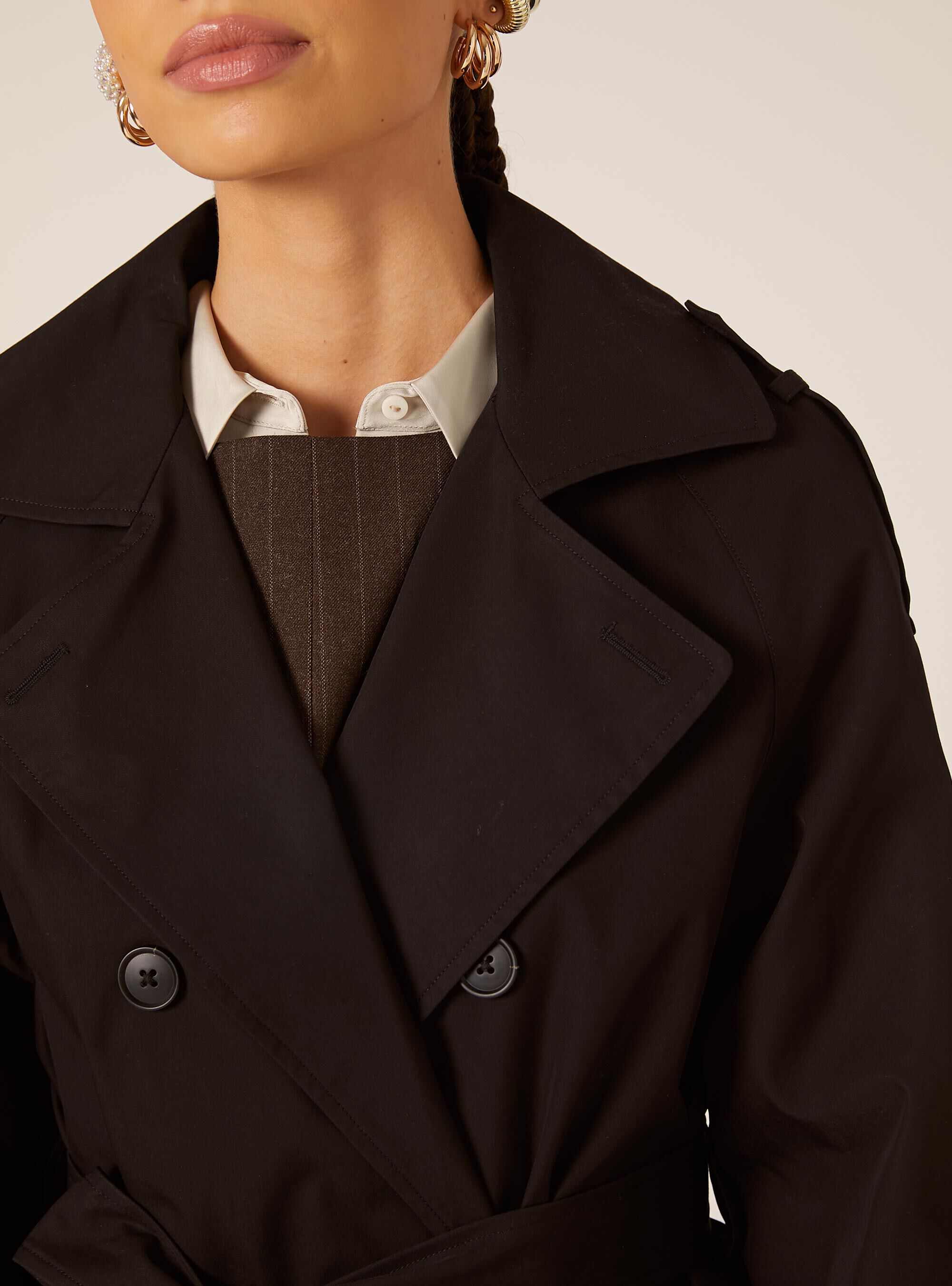 Trench long avec ceinture