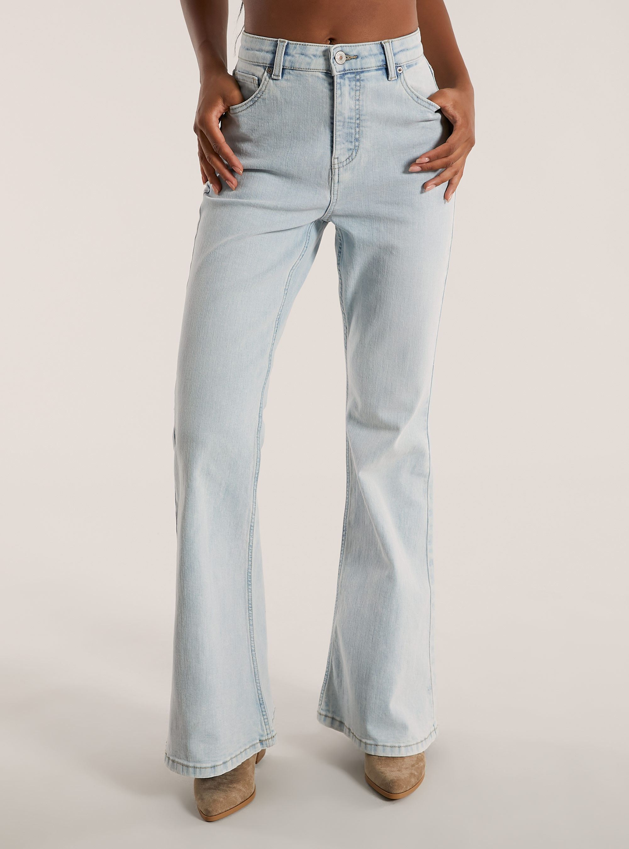 Jean flare taille haute