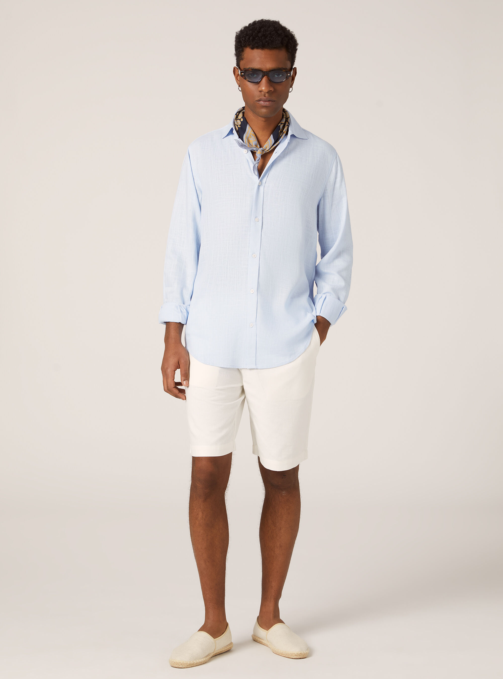 Chemise en lin m&eacute;lang&eacute;