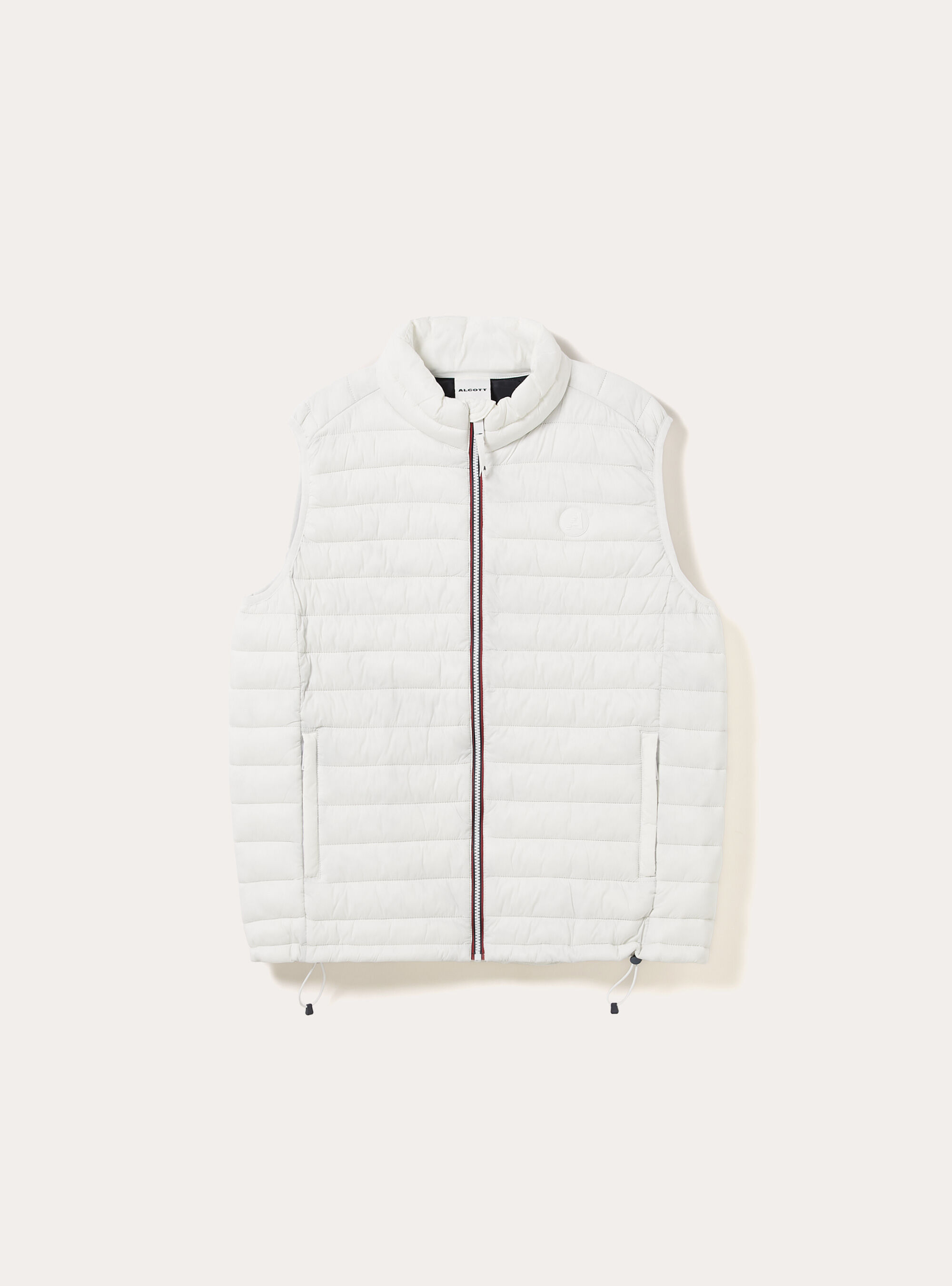Padded sleeveless jacket with contrasting zip, WH2 WHITE