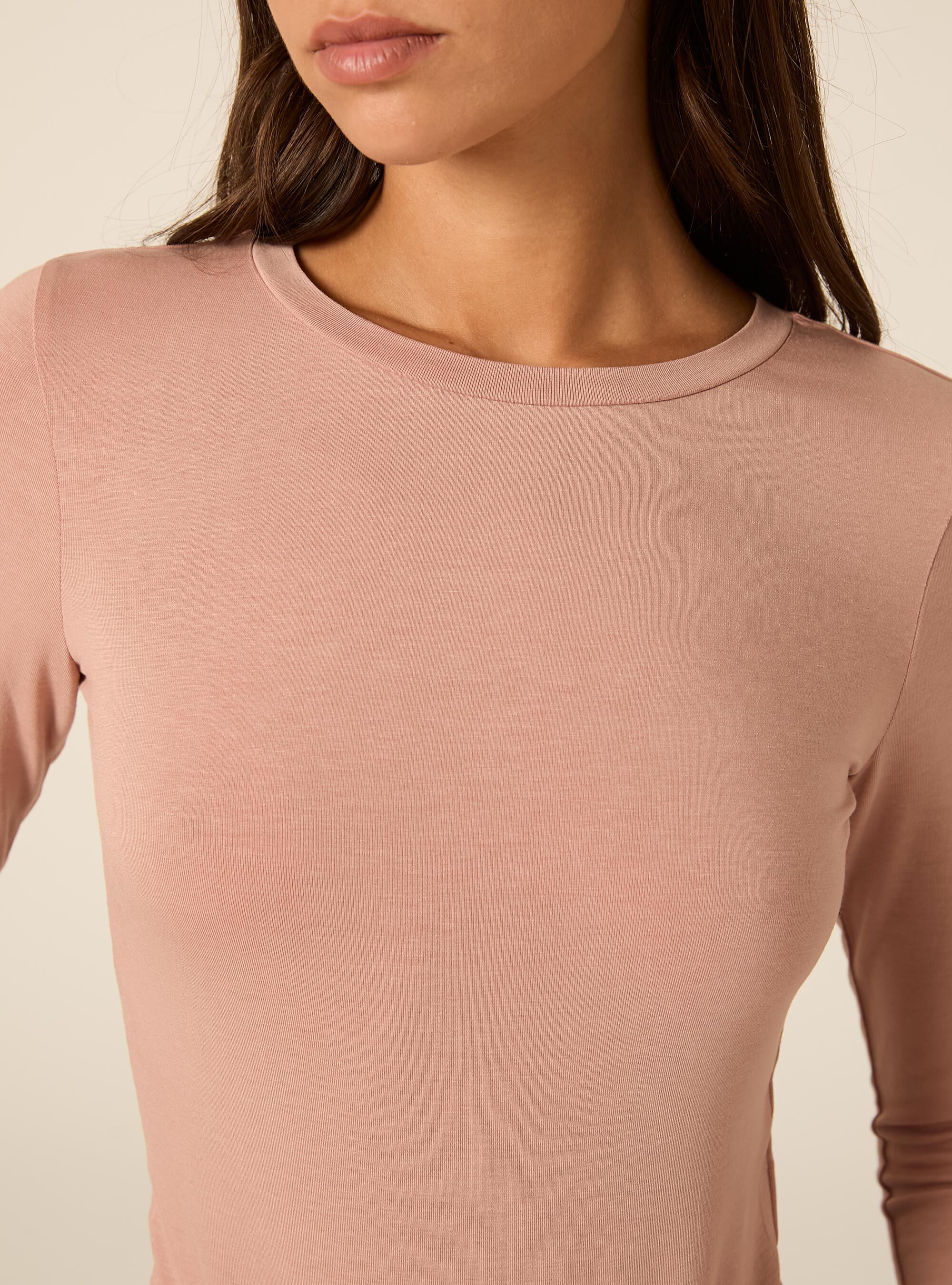 Long Sleeve Crew Neck Body, PK2 PINK MEDIUM