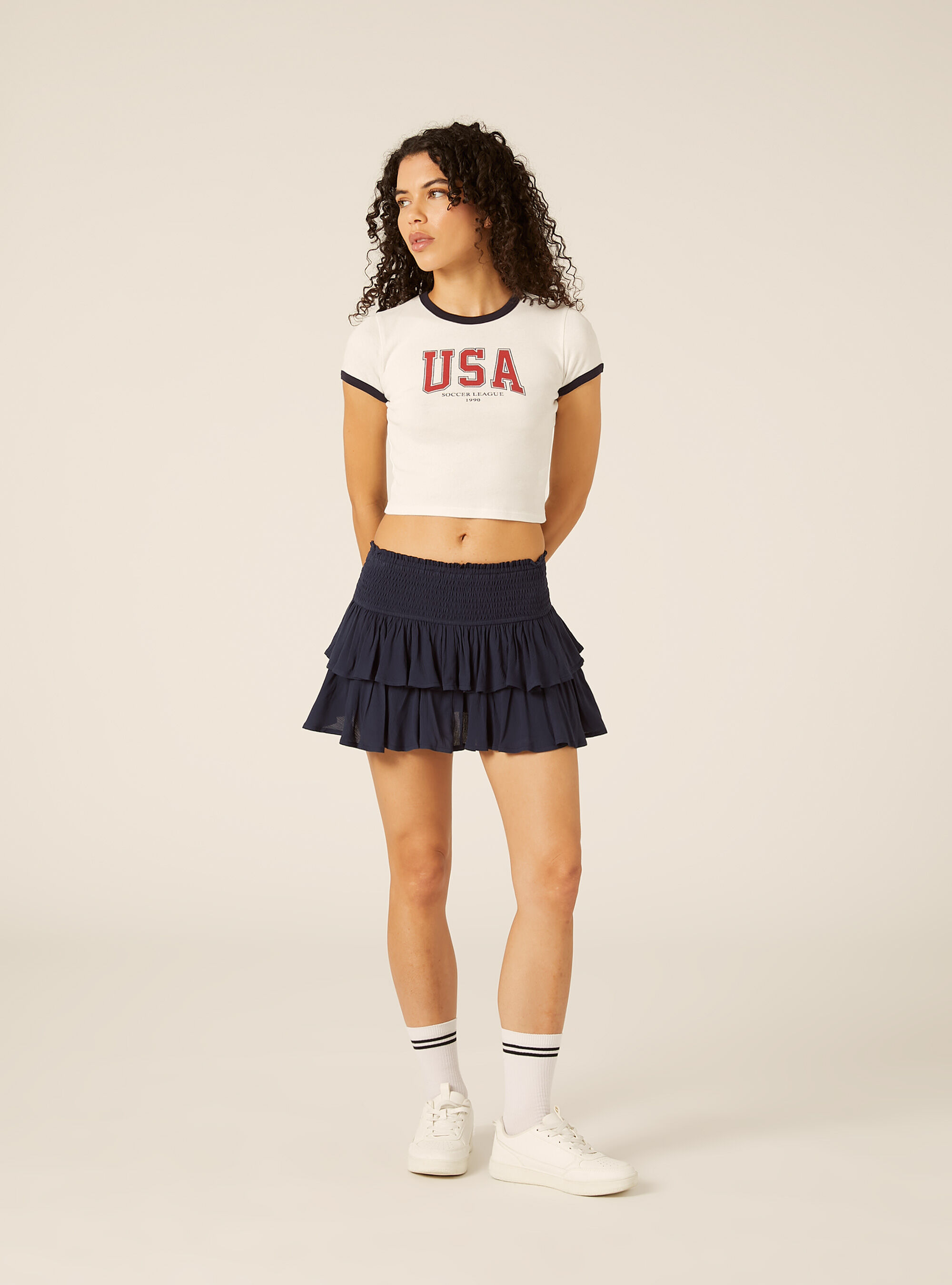 Gonna fluida a balze, NA2 NAVY MEDIUM