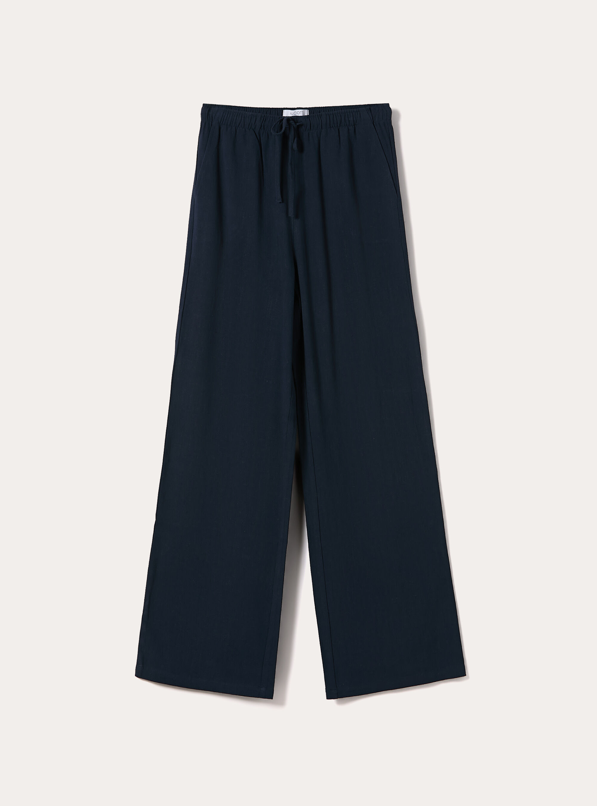 Linen-blend palazzo pants, NA2 NAVY MEDIUM