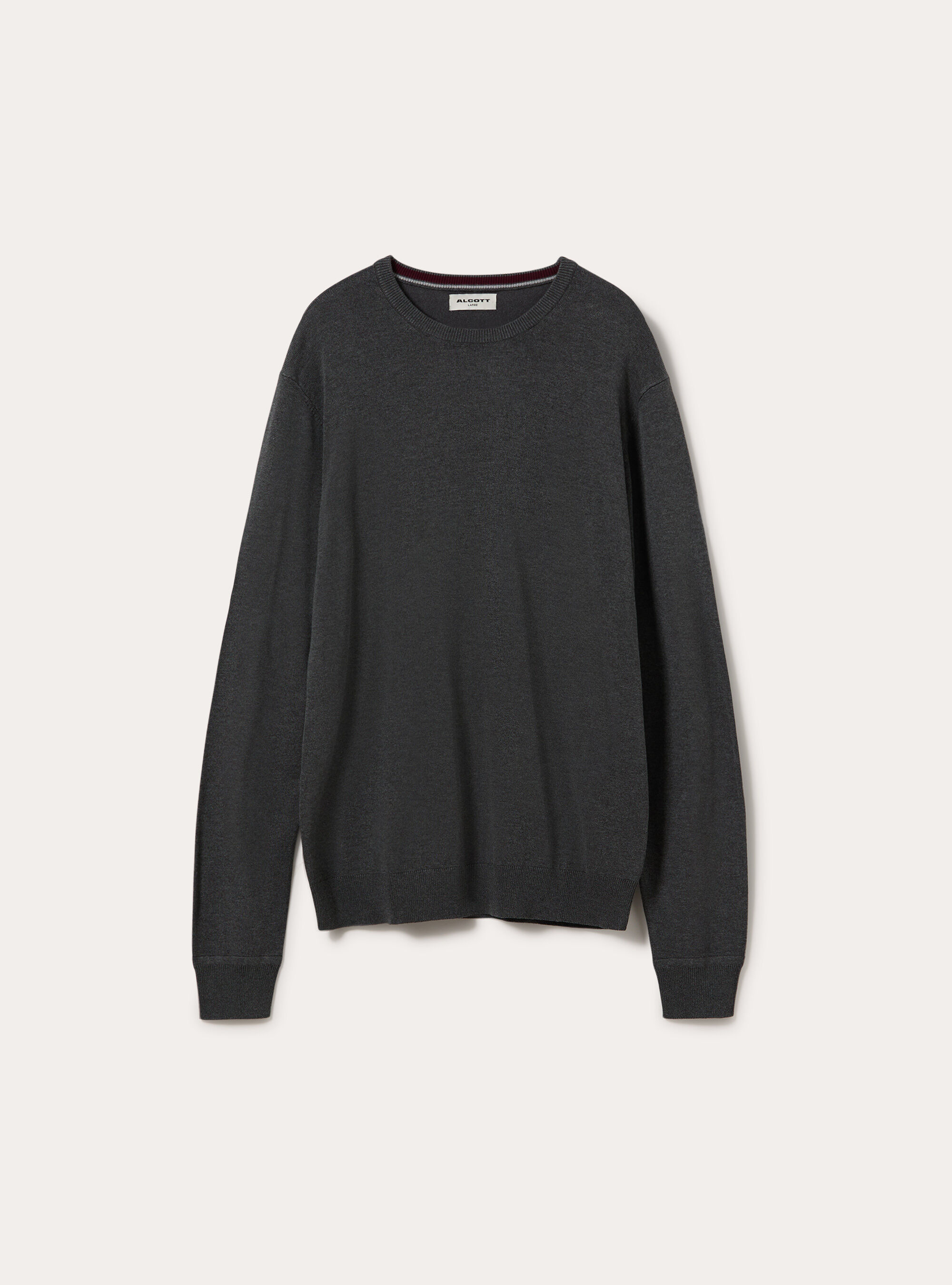 Rundhals-pullover aus Lenzing Ecovero viskose, MGY1 GREY MEL DARK