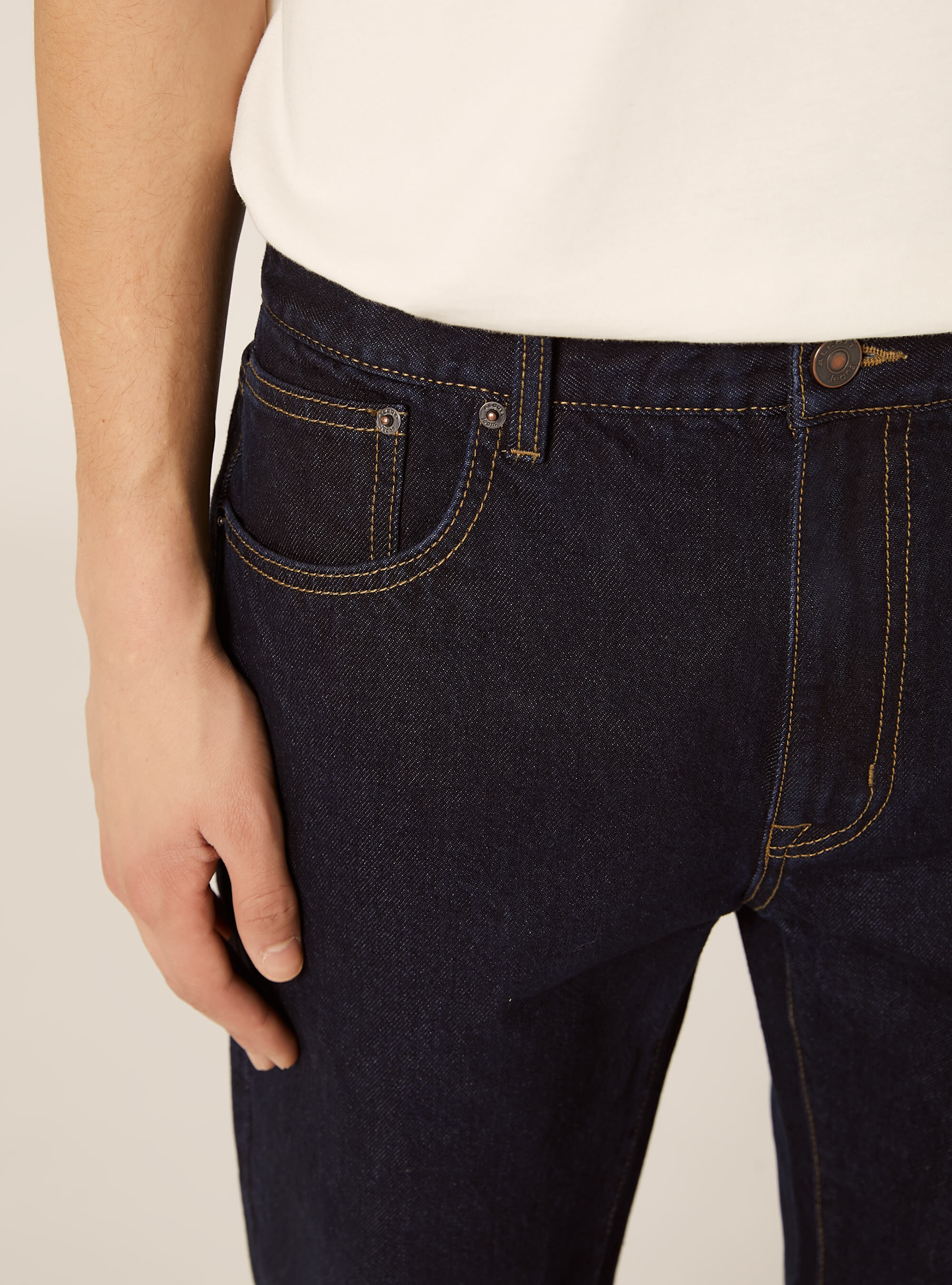Loose fit jeans, D001 DEEP BLUE