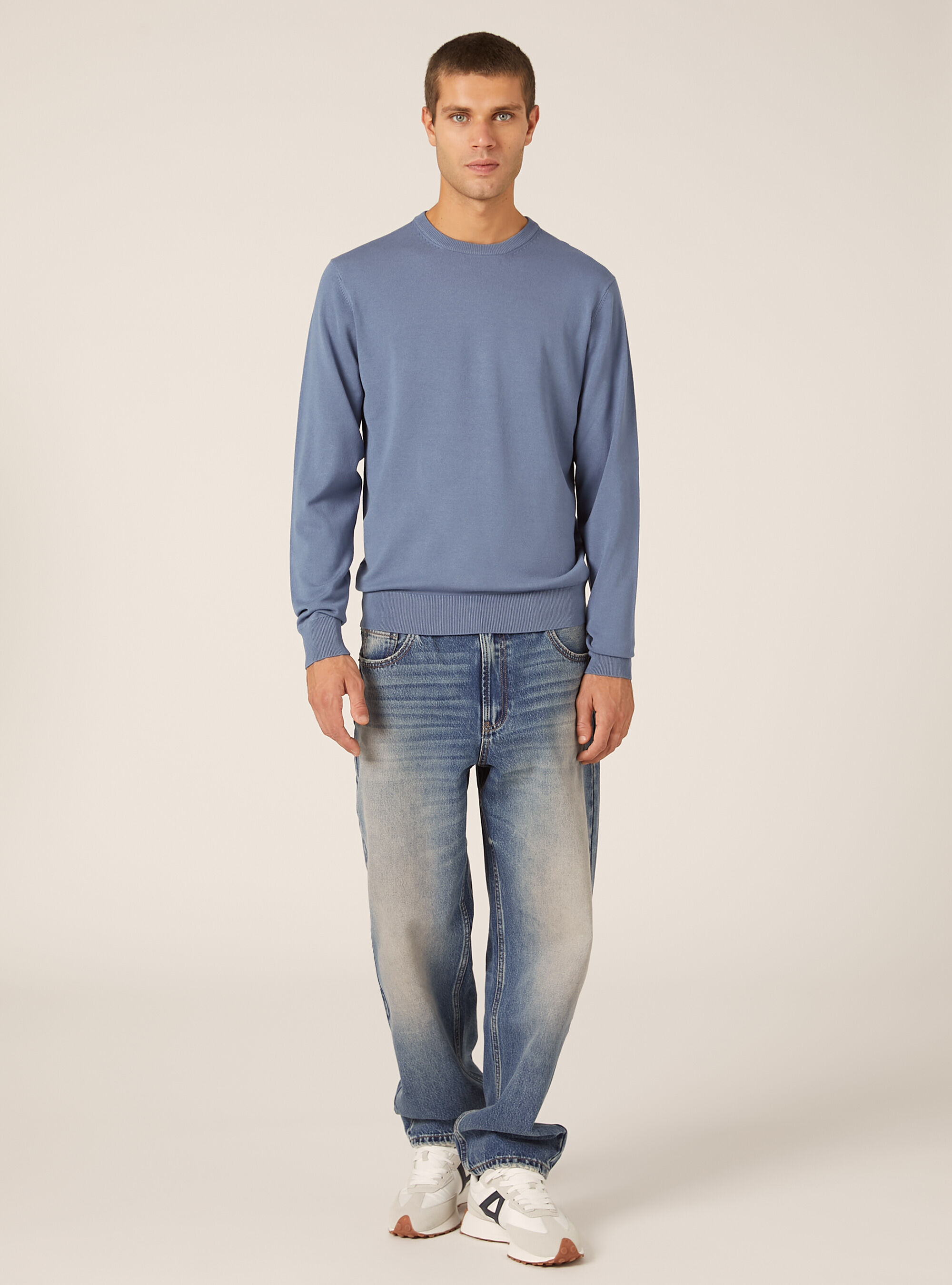 Pull &agrave; col rond en viscose Ecovero