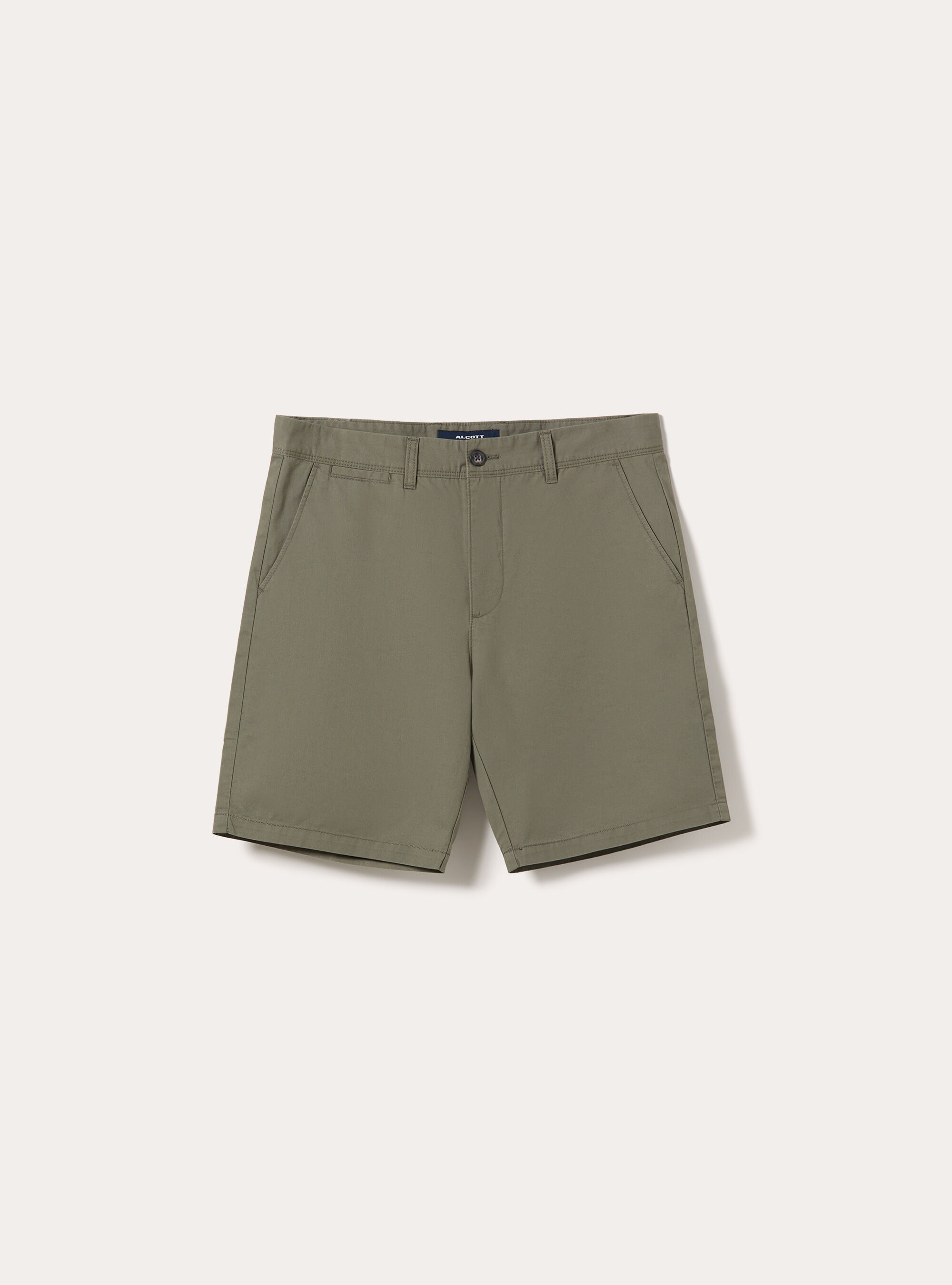 Bermudas de sarga de ajuste liso, KY1 KAKY DARK