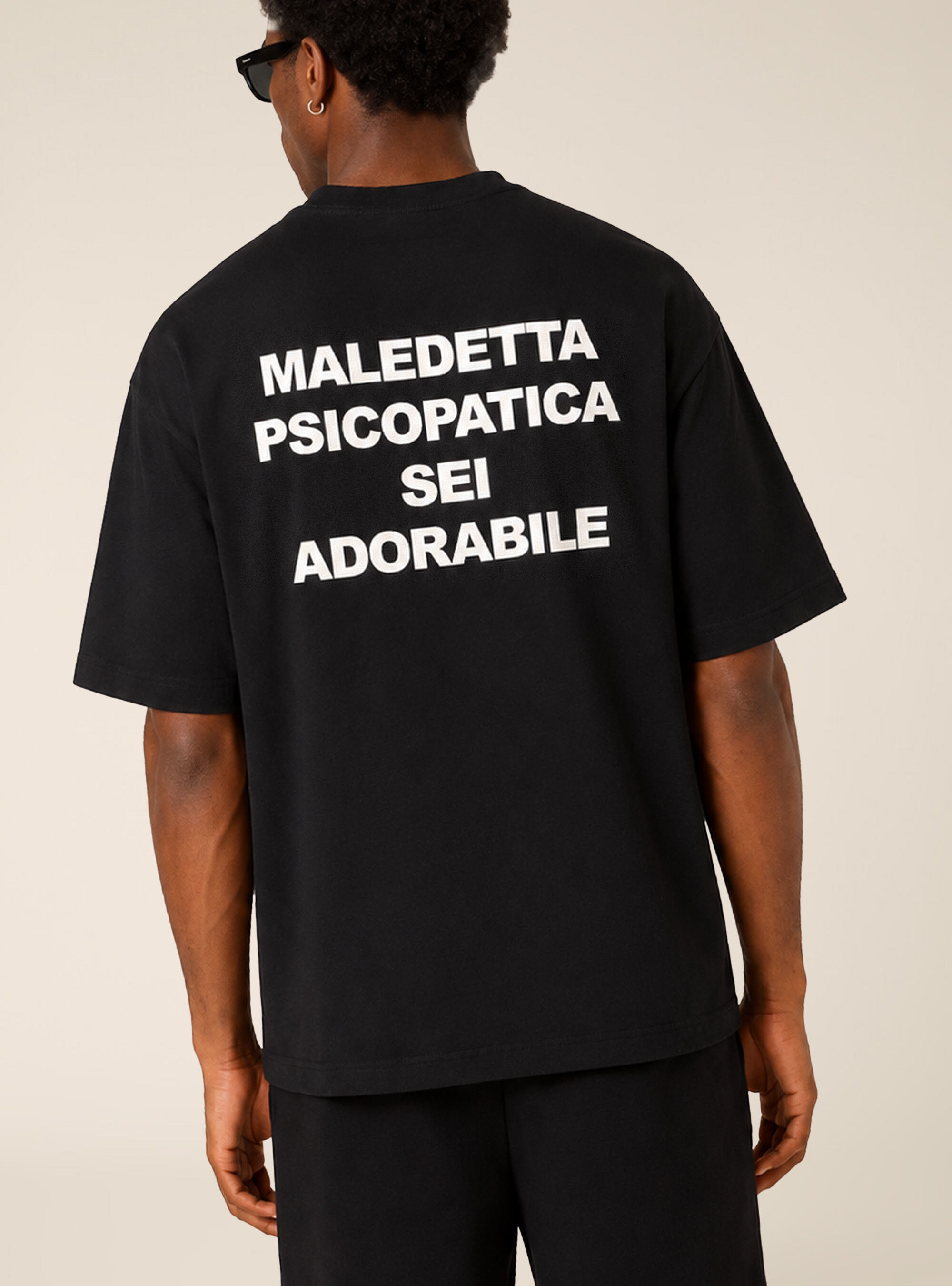 T-Shirt mit Lettering-Print, BK1 BLACK