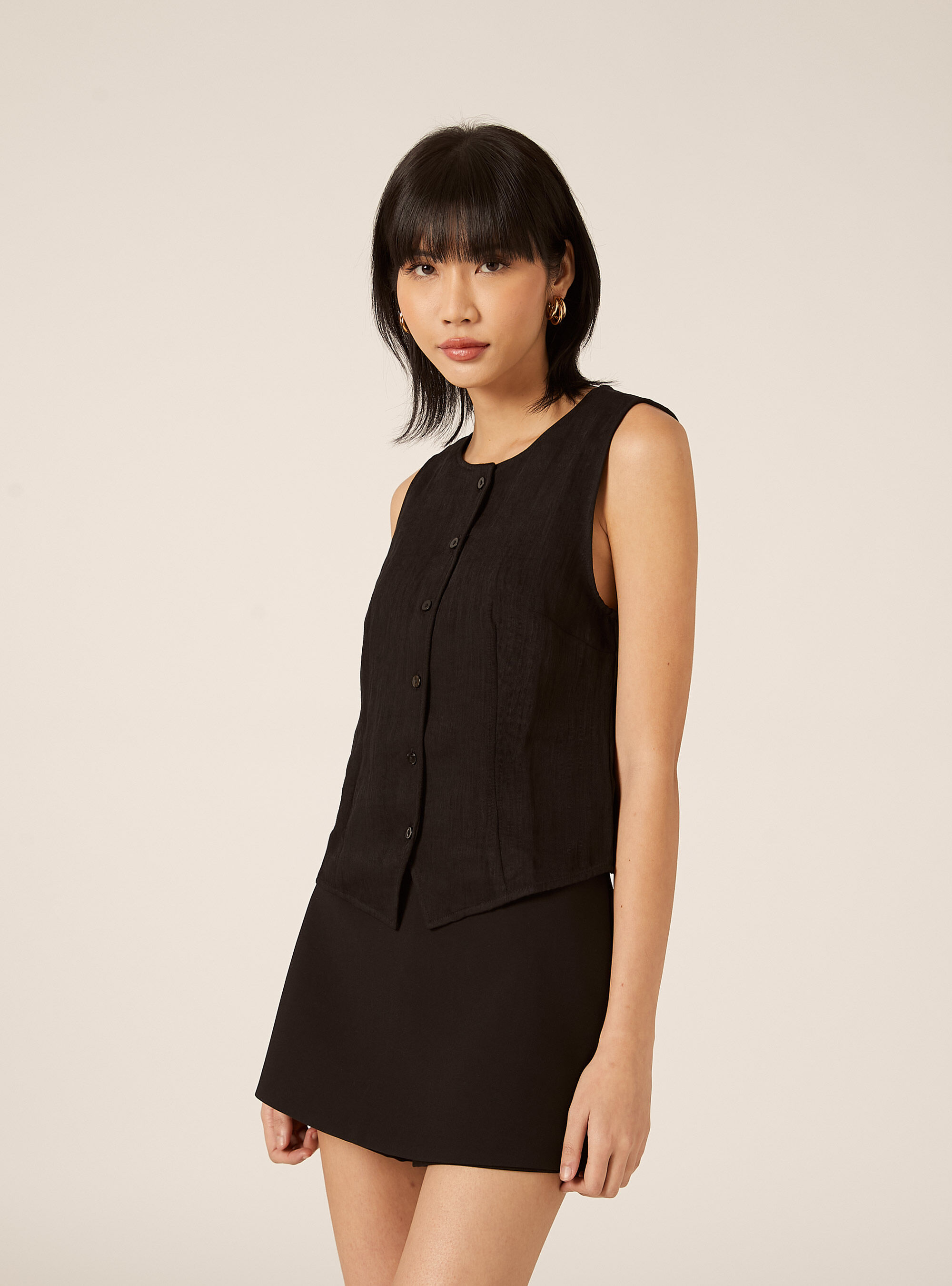 Tailored textured waistcoat