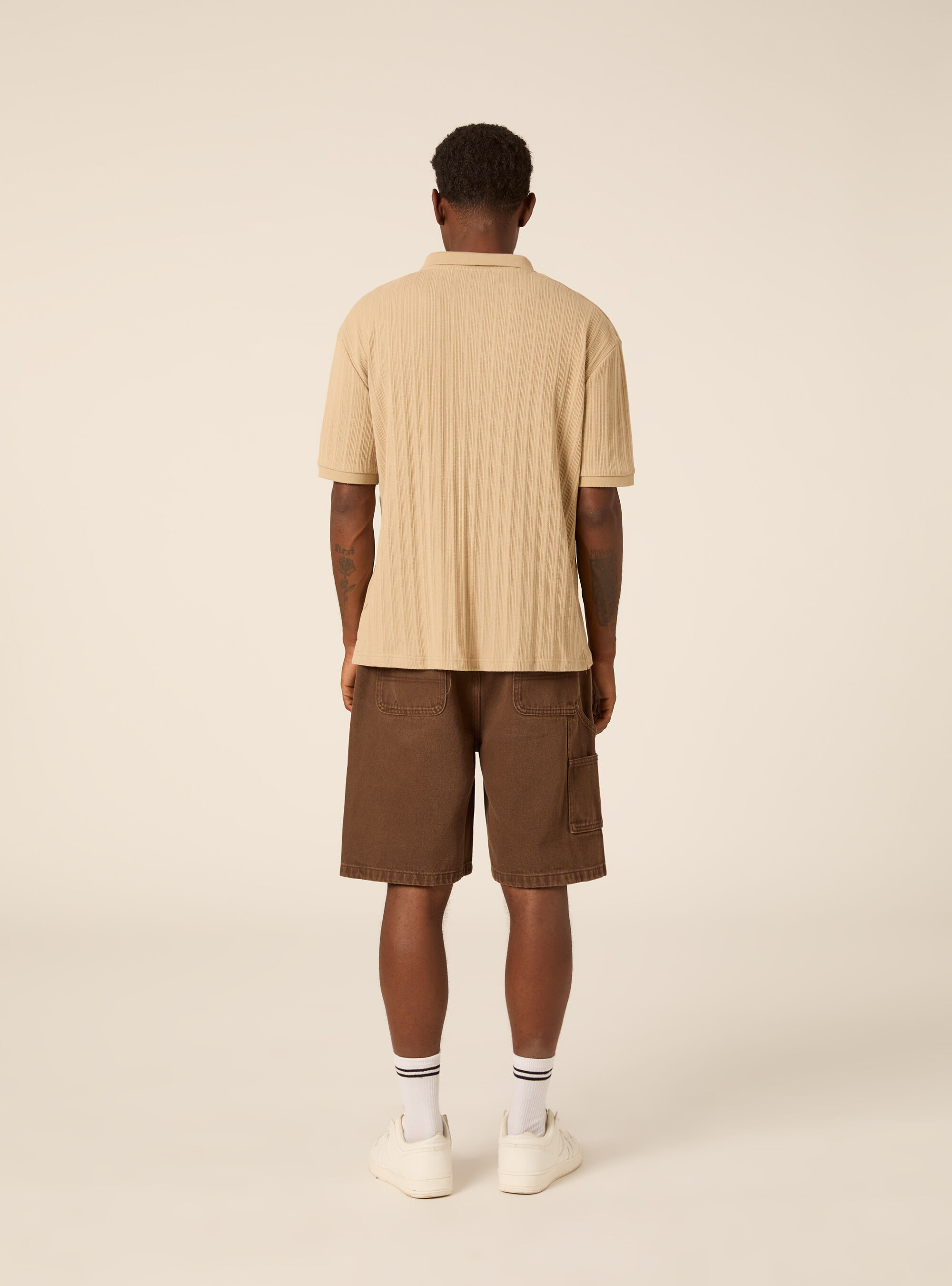 Polo de Jersey Estructurado Regular Fit, BG2 BEIGE MEDIUM