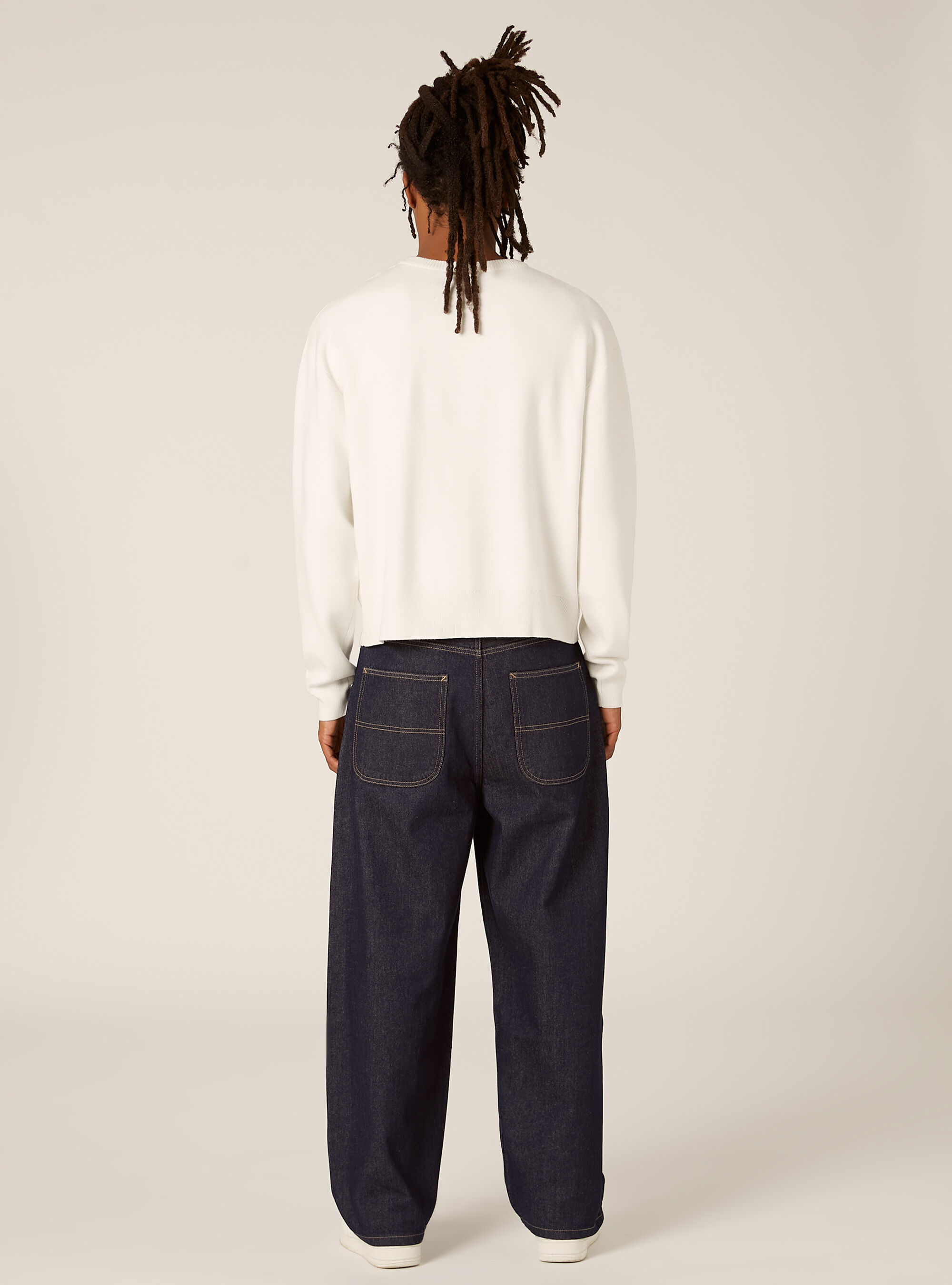 Pull-over doux coupe carr&eacute;e, WH2 WHITE