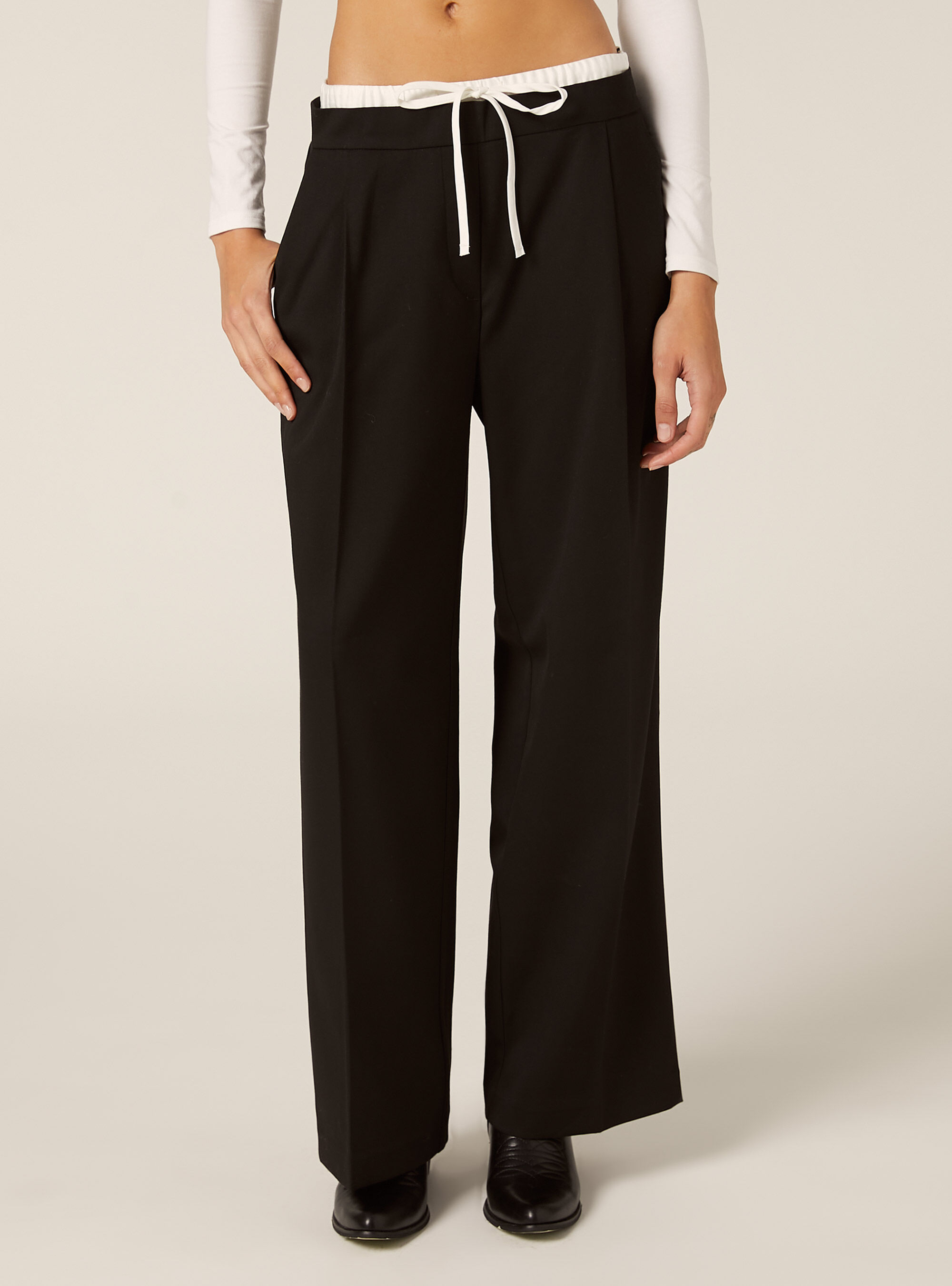 Pantalon &agrave; taille combin&eacute;e