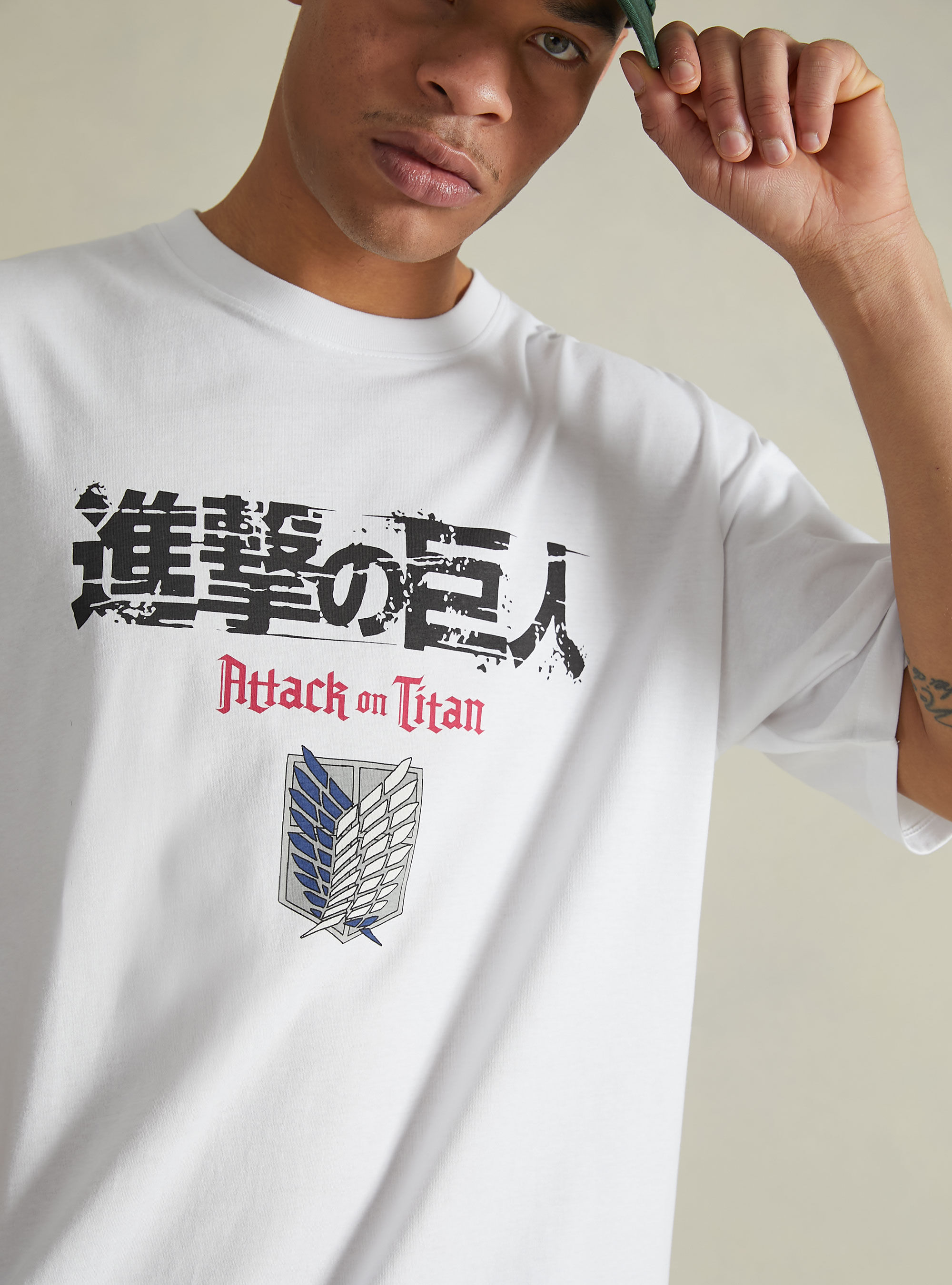 Attack on Titan / Alcott T-shirt, WH3 WHITE