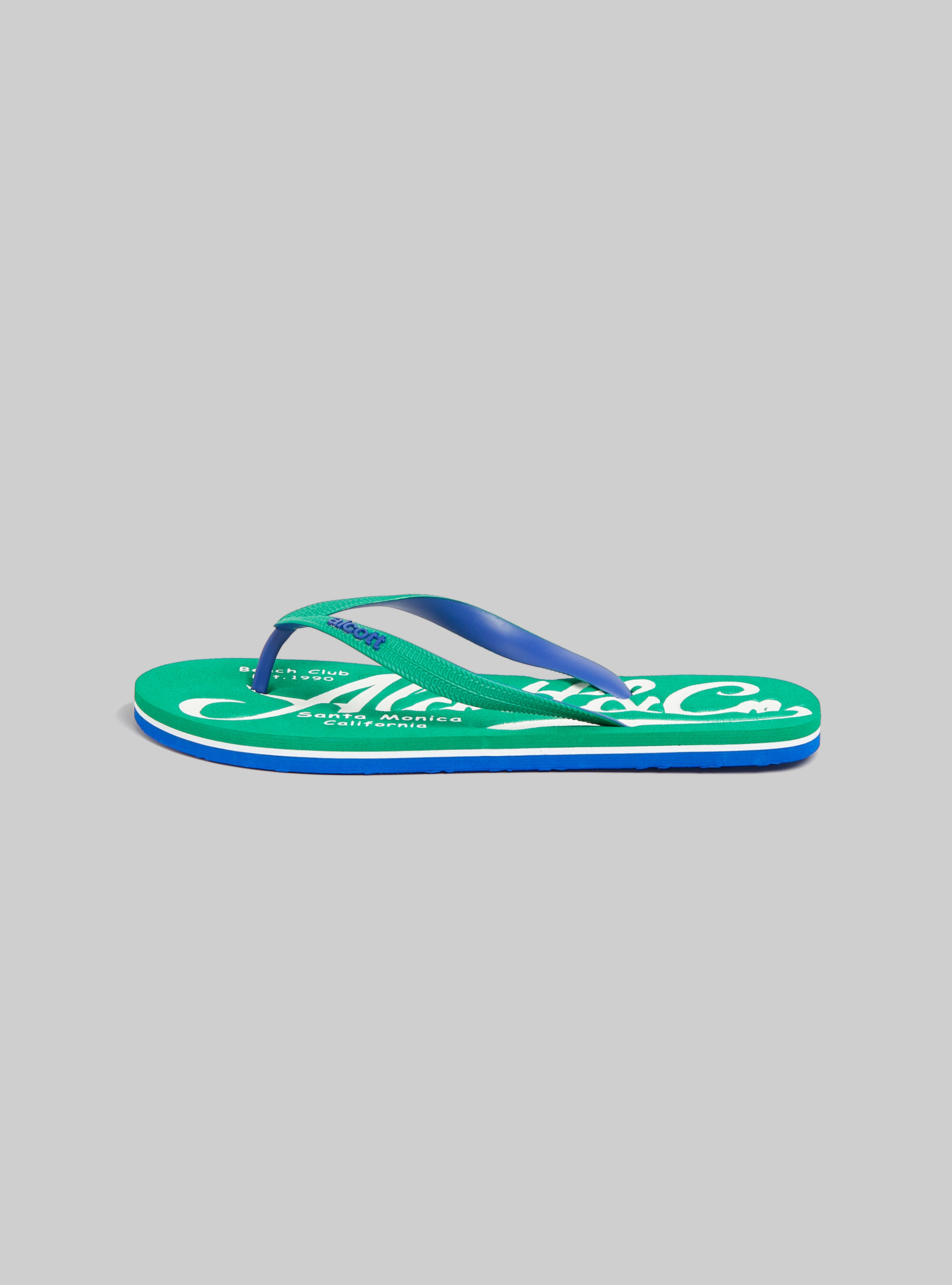 Infradito con logo a constrasto, GN2 GREEN MEDIUM