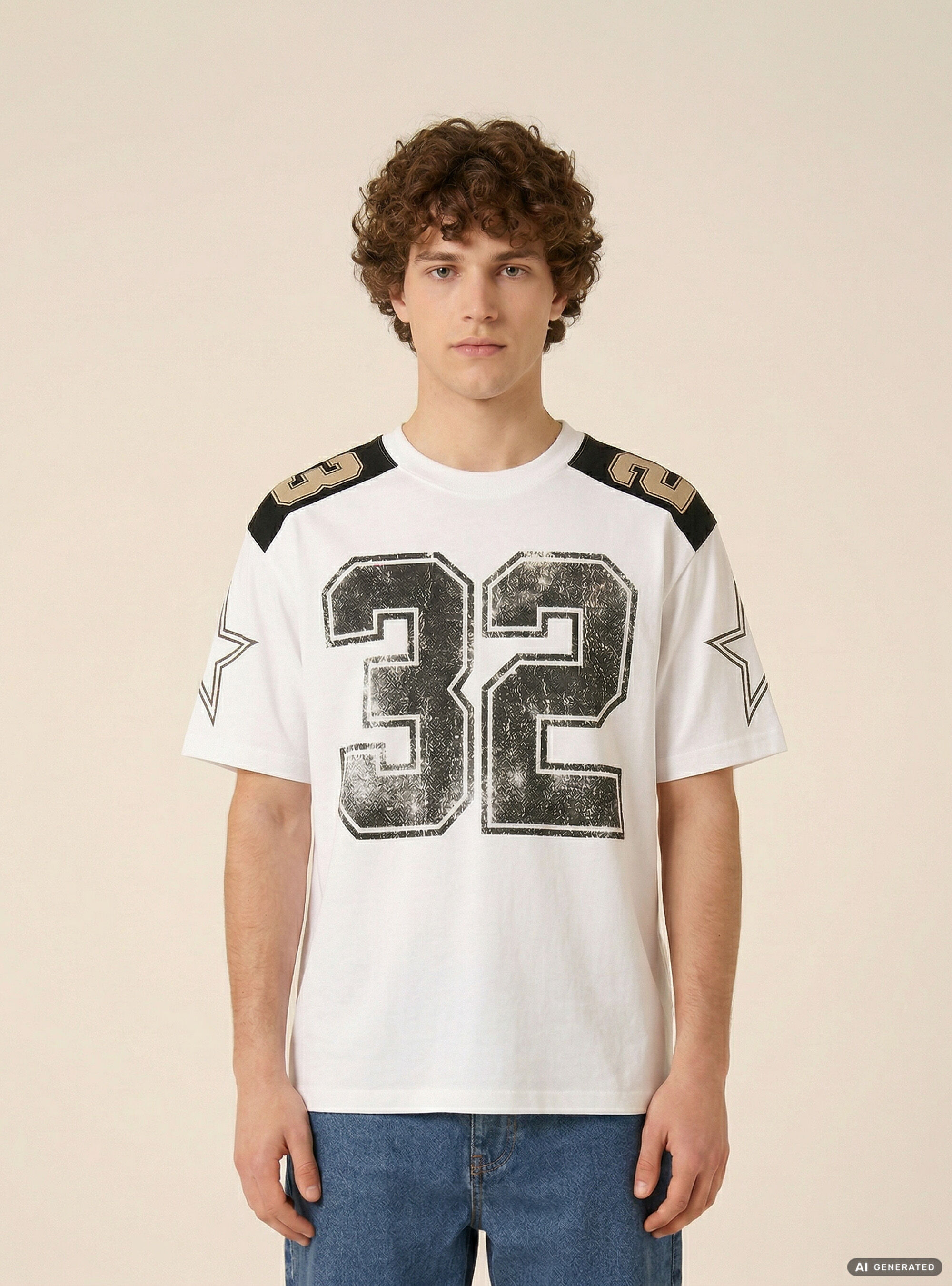 Camiseta de corte recto con estampado