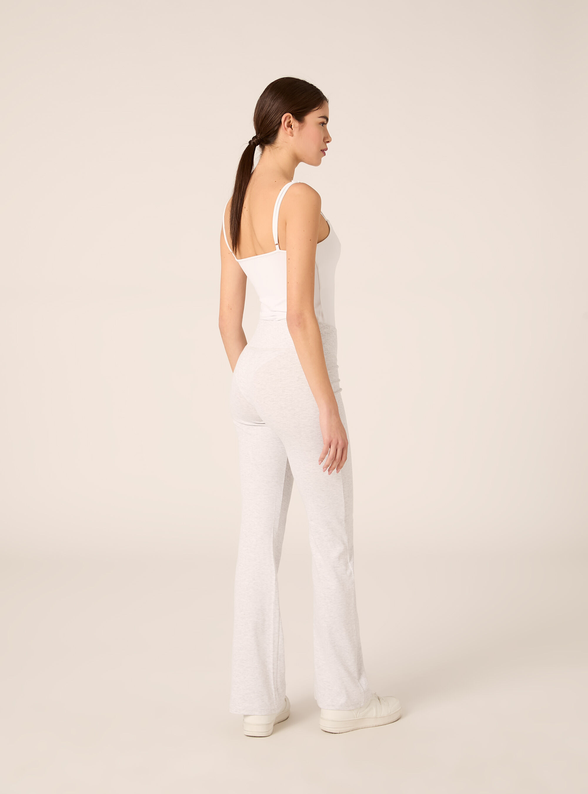 Flared leggings, MGY3 GREY MEL LIGHT