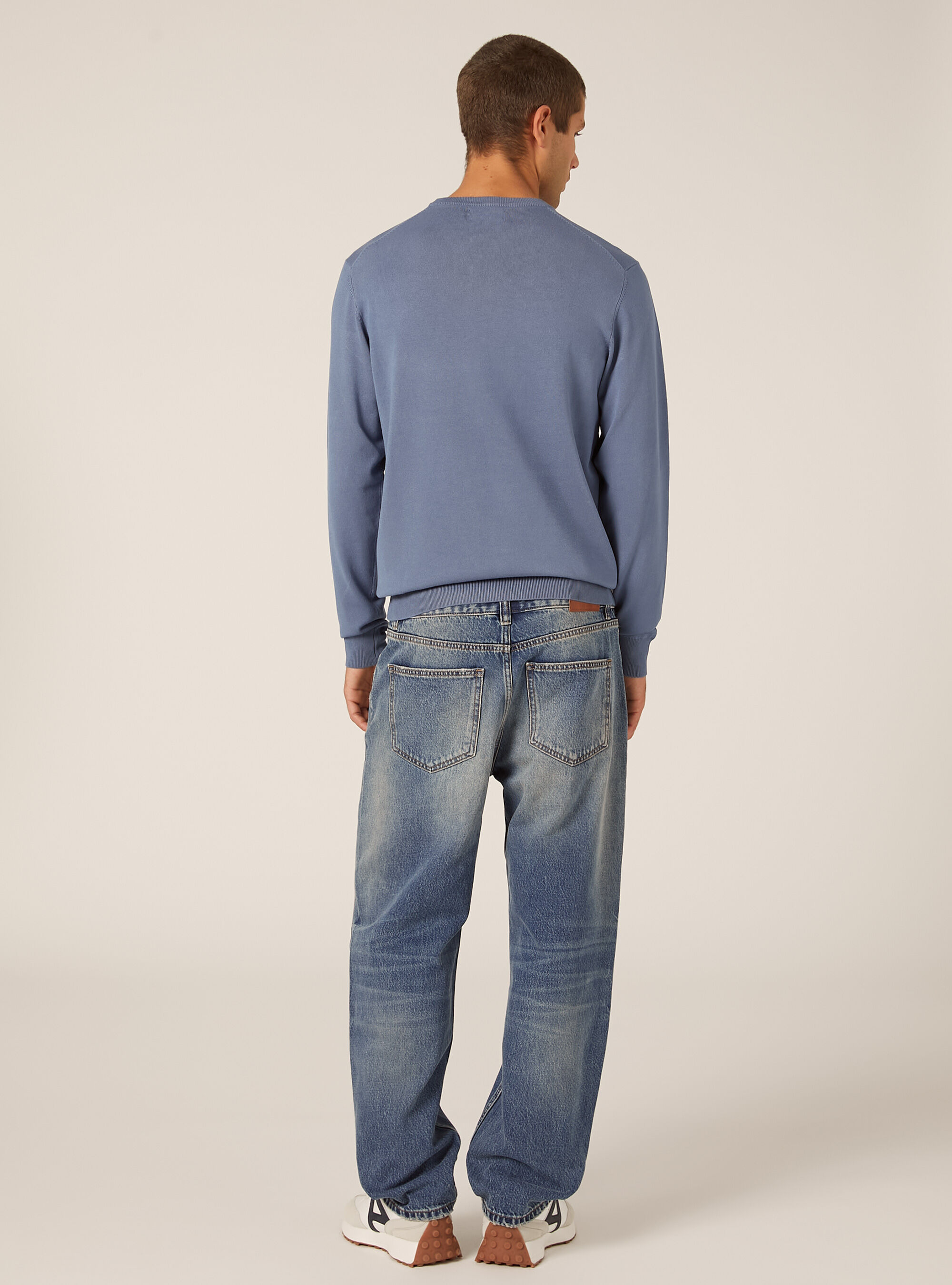 Pull &agrave; col rond en viscose Ecovero, IN2 INDIGO MEDIUM