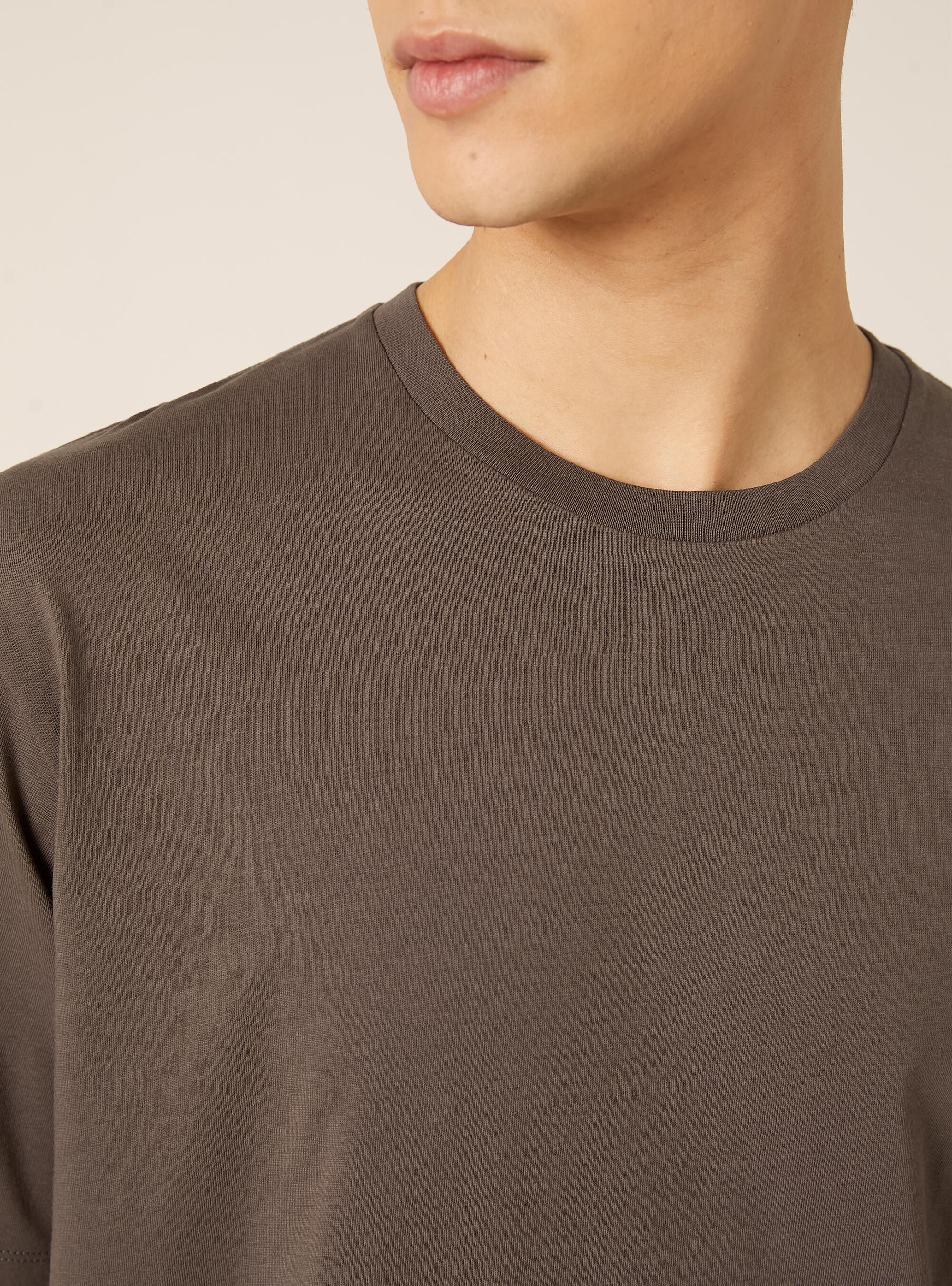Basic Baumwoll T-Shirt, GY1 GREY DARK