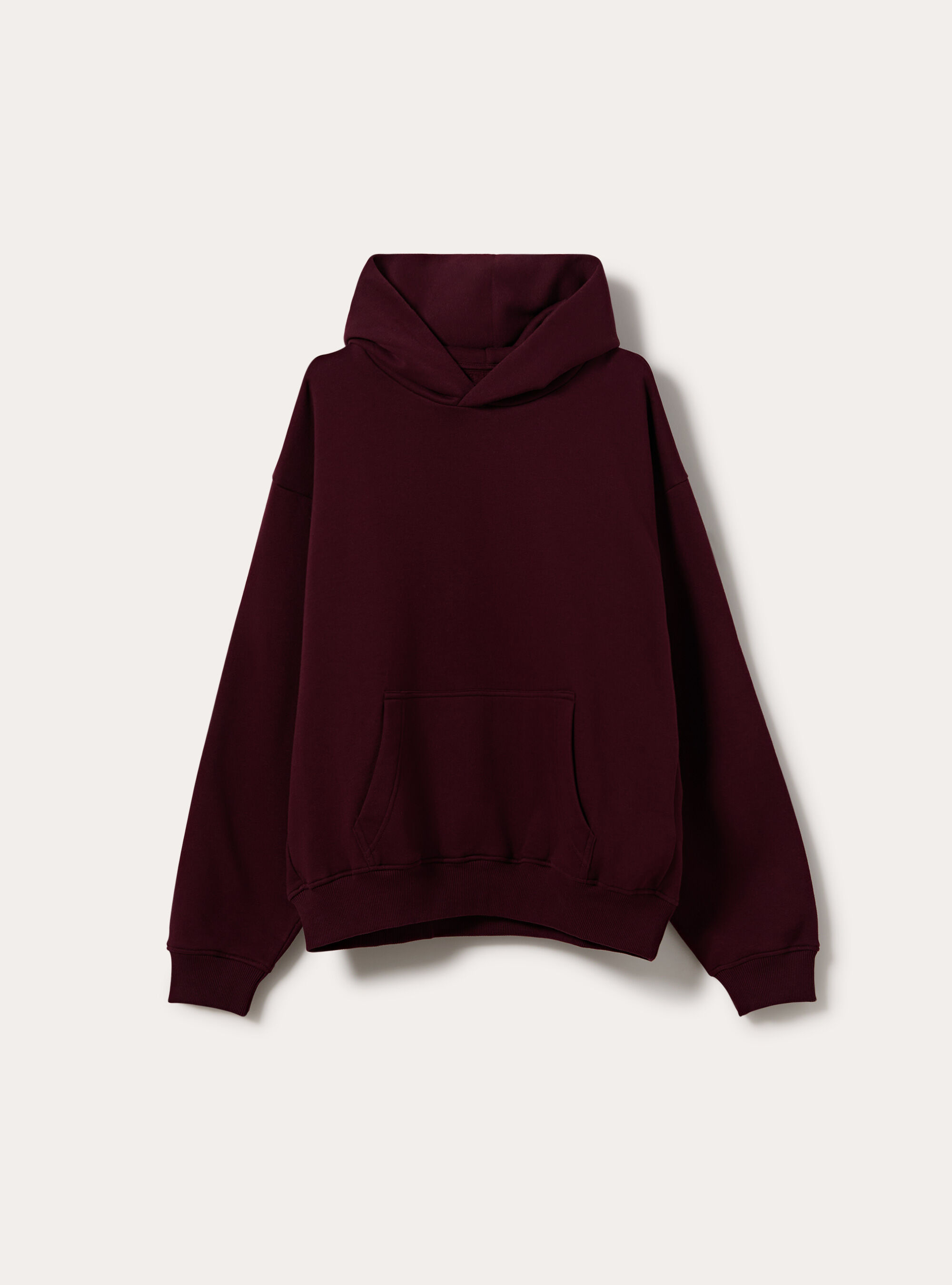 Boxy fit kapuzenpullover, BO1 BORDEAUX DARK