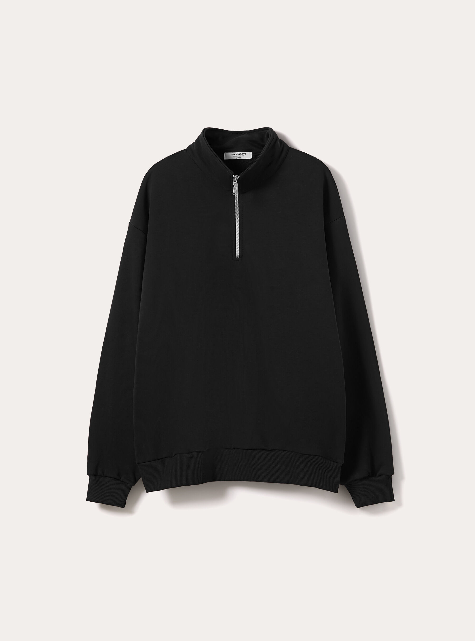 sweat-shirt coupe box, BK1 BLACK