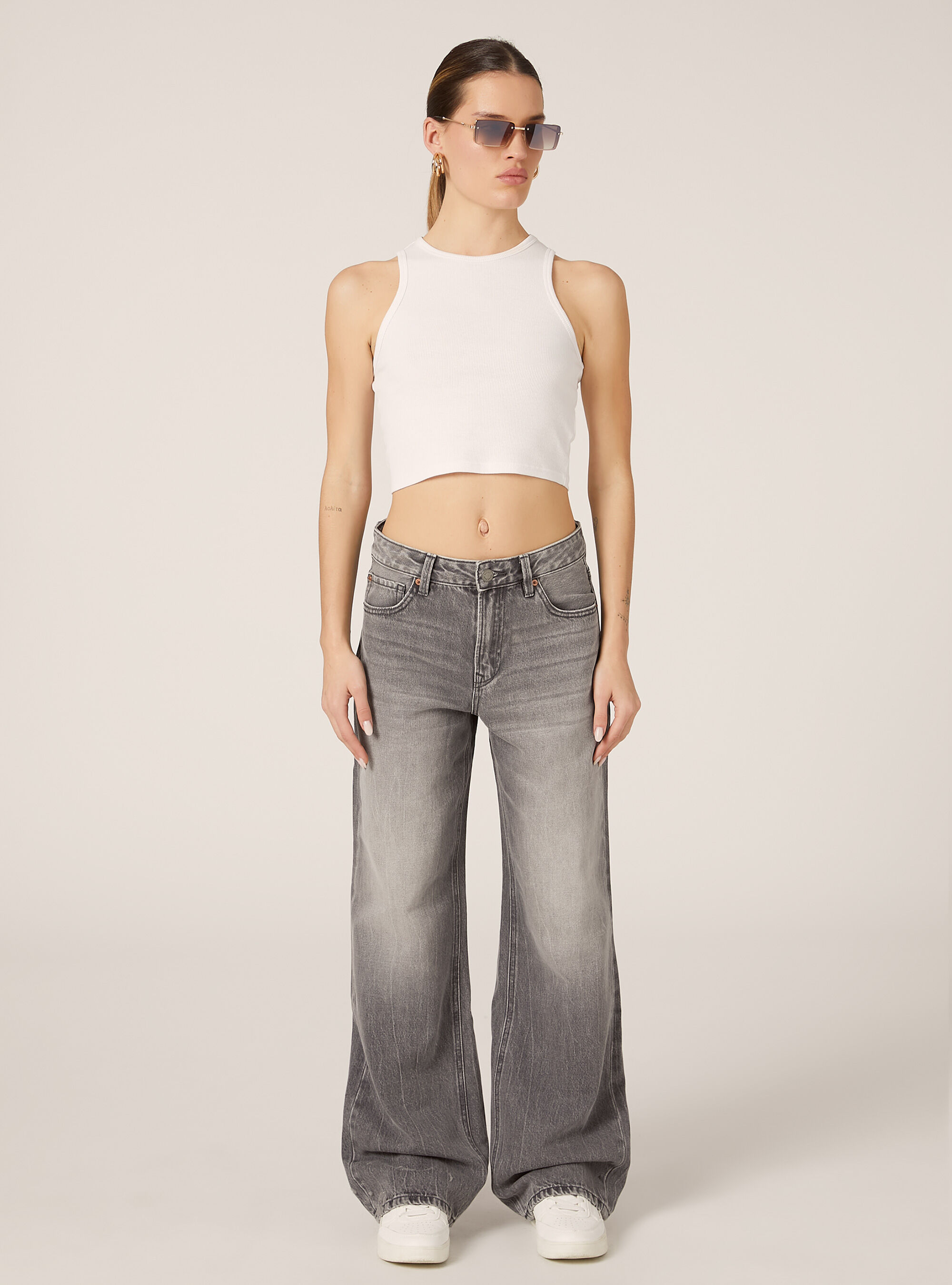 Straight wide fit jeans, D00G GREY