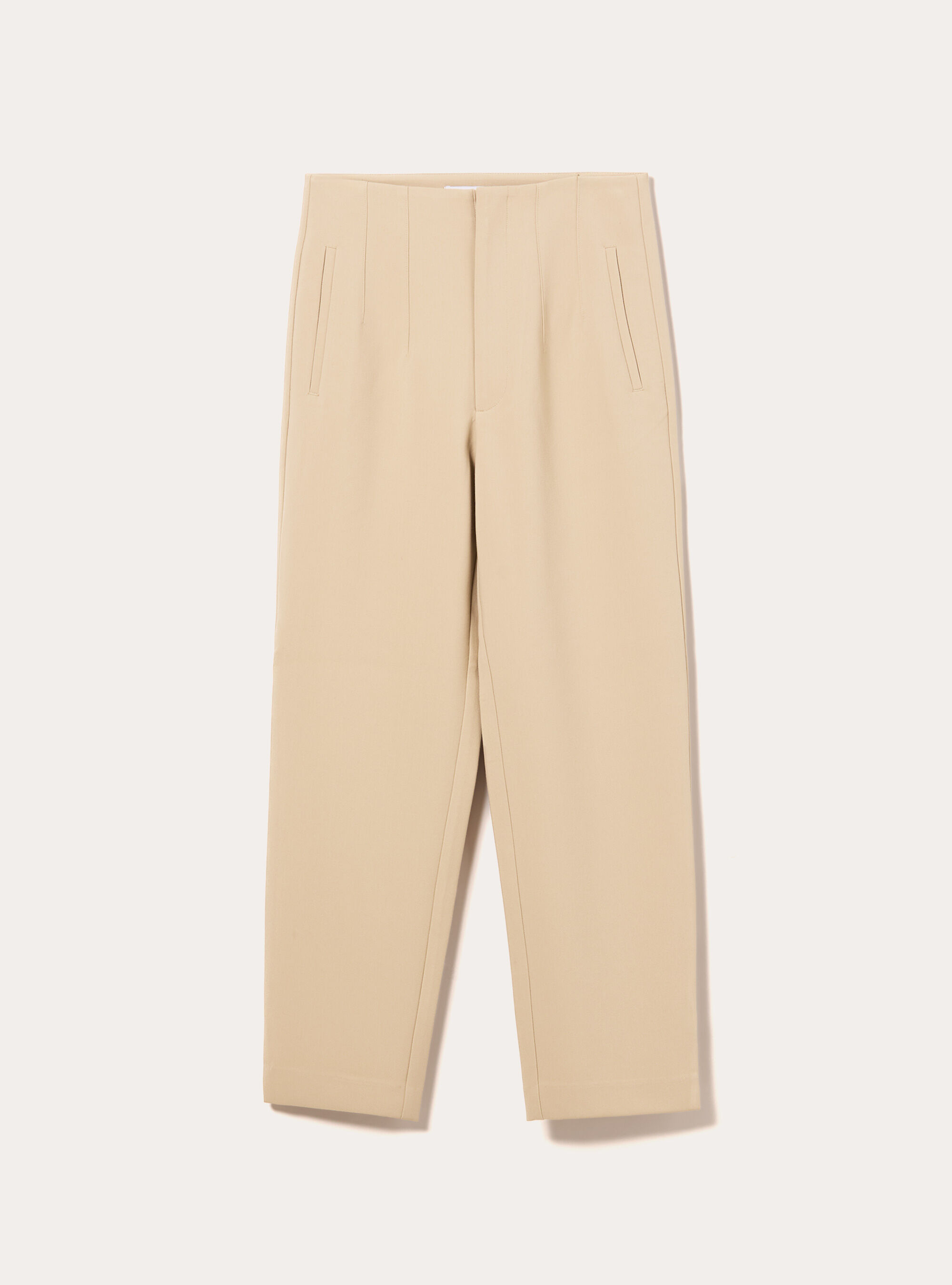 Pantalon uni &agrave; pinces, BG2 BEIGE MEDIUM