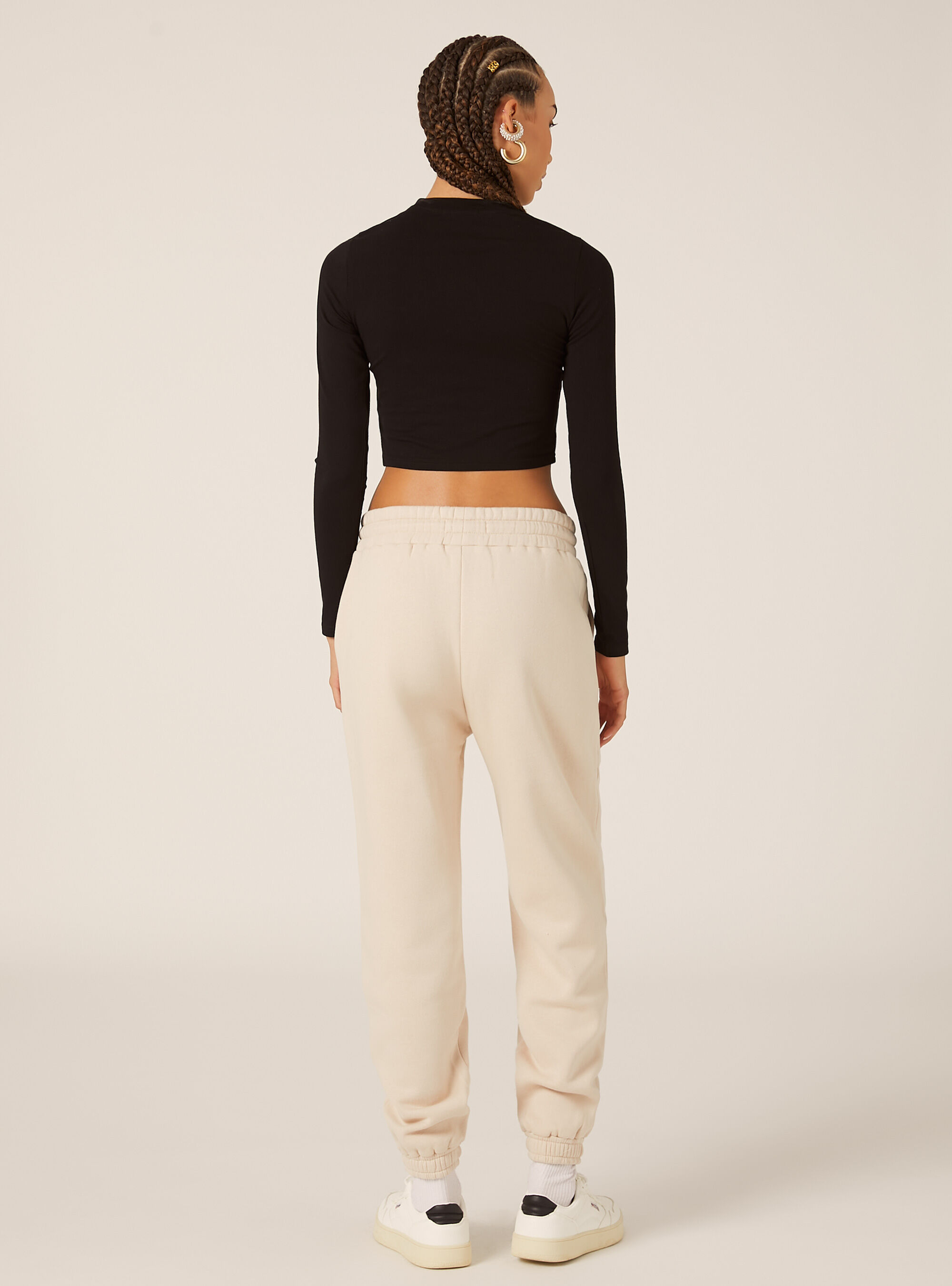 Pantalon jogger en molleton, BG2 BEIGE MEDIUM