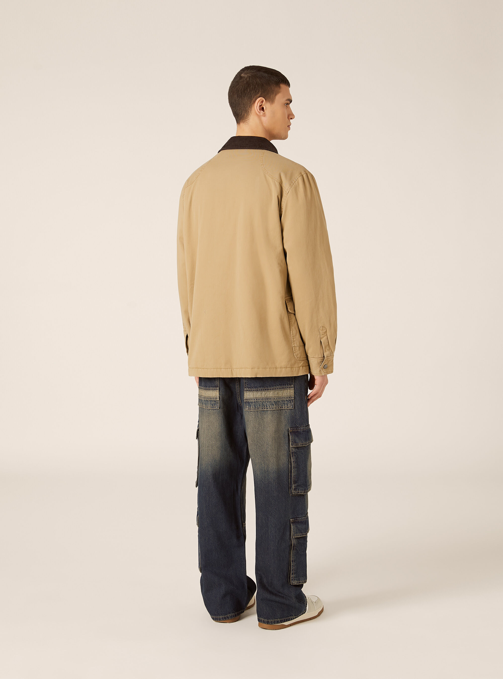 Field Jacket with Toggle Fastenings and Velvet Collar, BG2 BEIGE MEDIUM