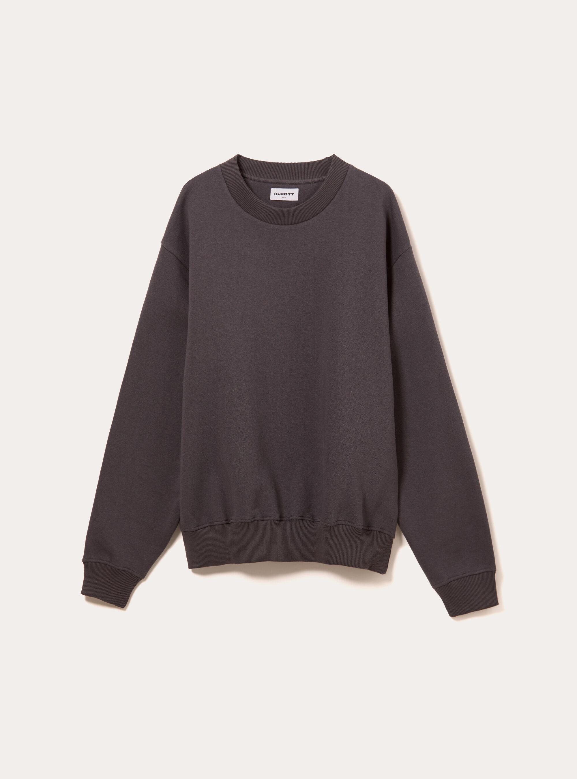 Sweat-shirt &agrave; col rond et coupe carr&eacute;e, GY1 GREY DARK