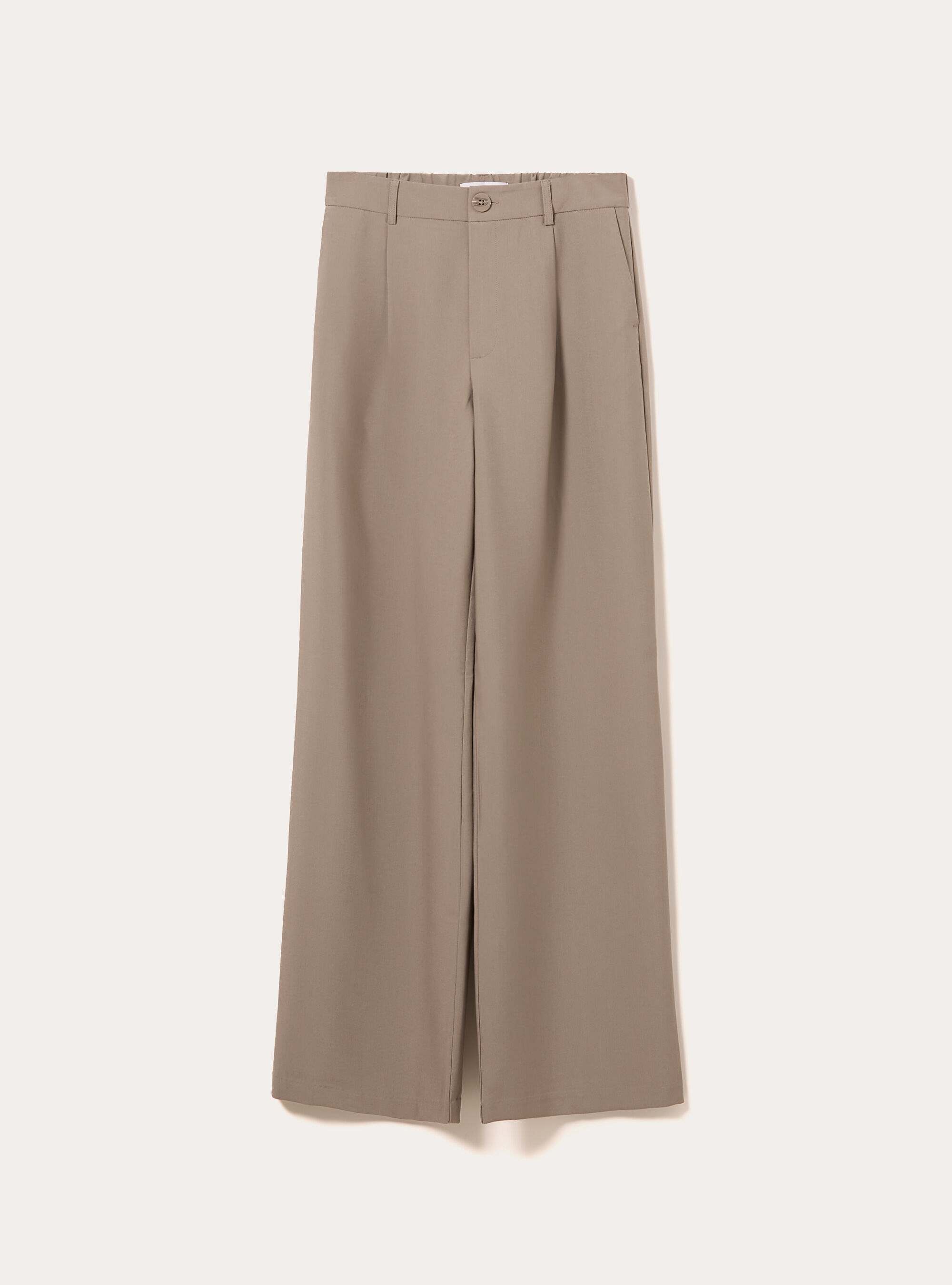 Pantalon ajust&eacute; avec pinces, BG1 BEIGE DARK