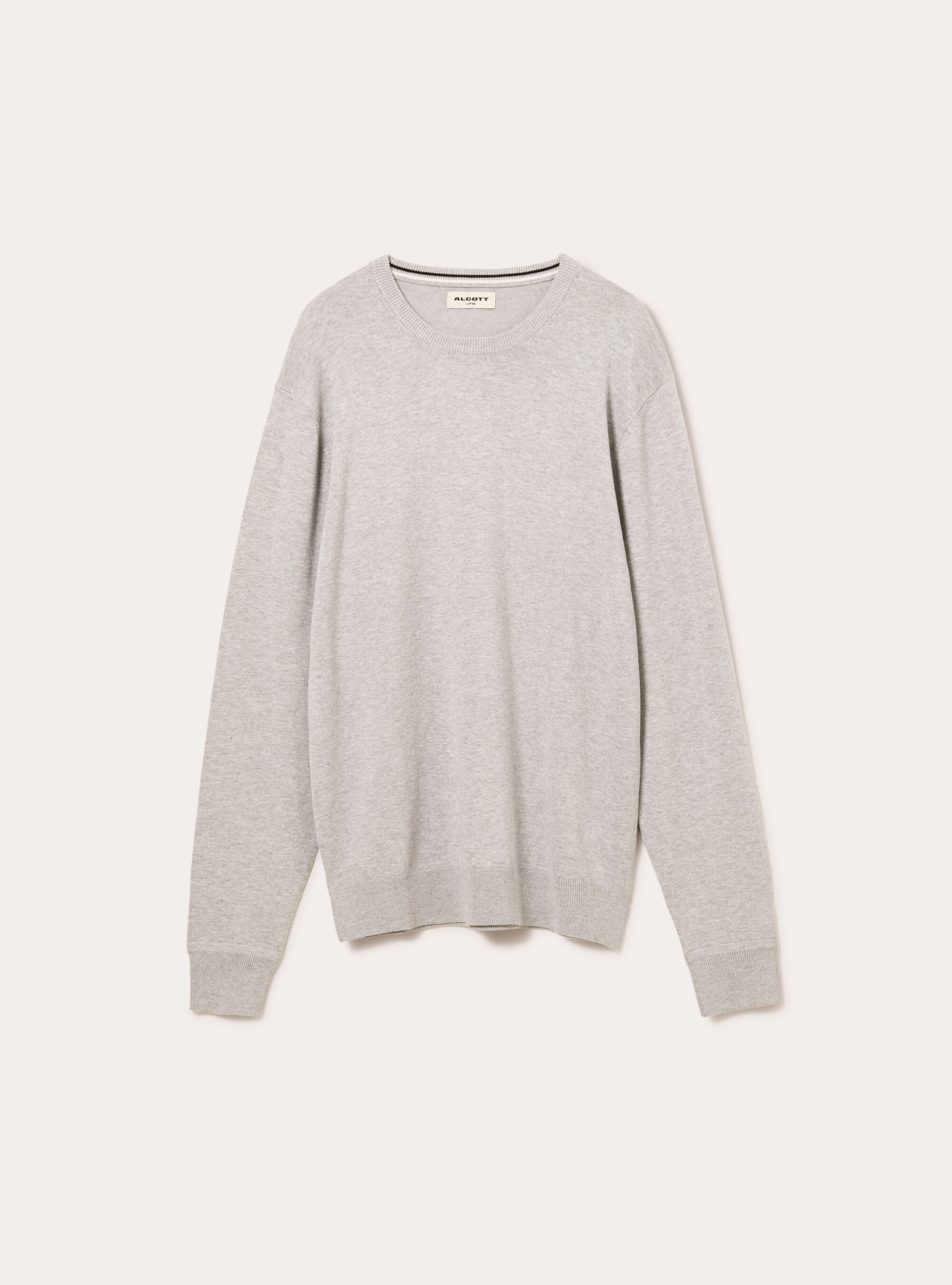 Pull &agrave; col rond en viscose Ecovero, MGY2 GREY MEL MEDIUM