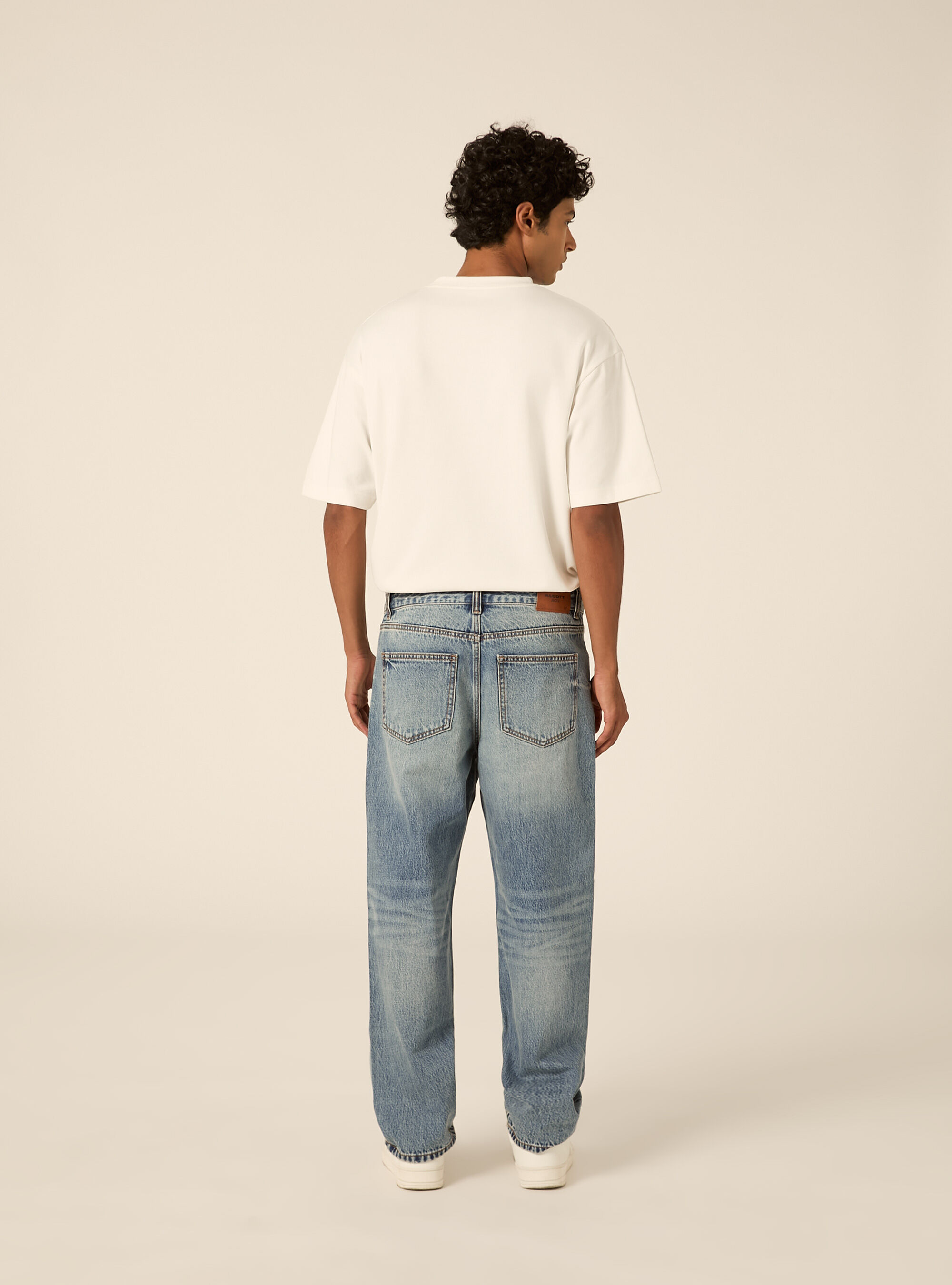 Jeans straight fit, D201 AZZURRE MED OVERDYE