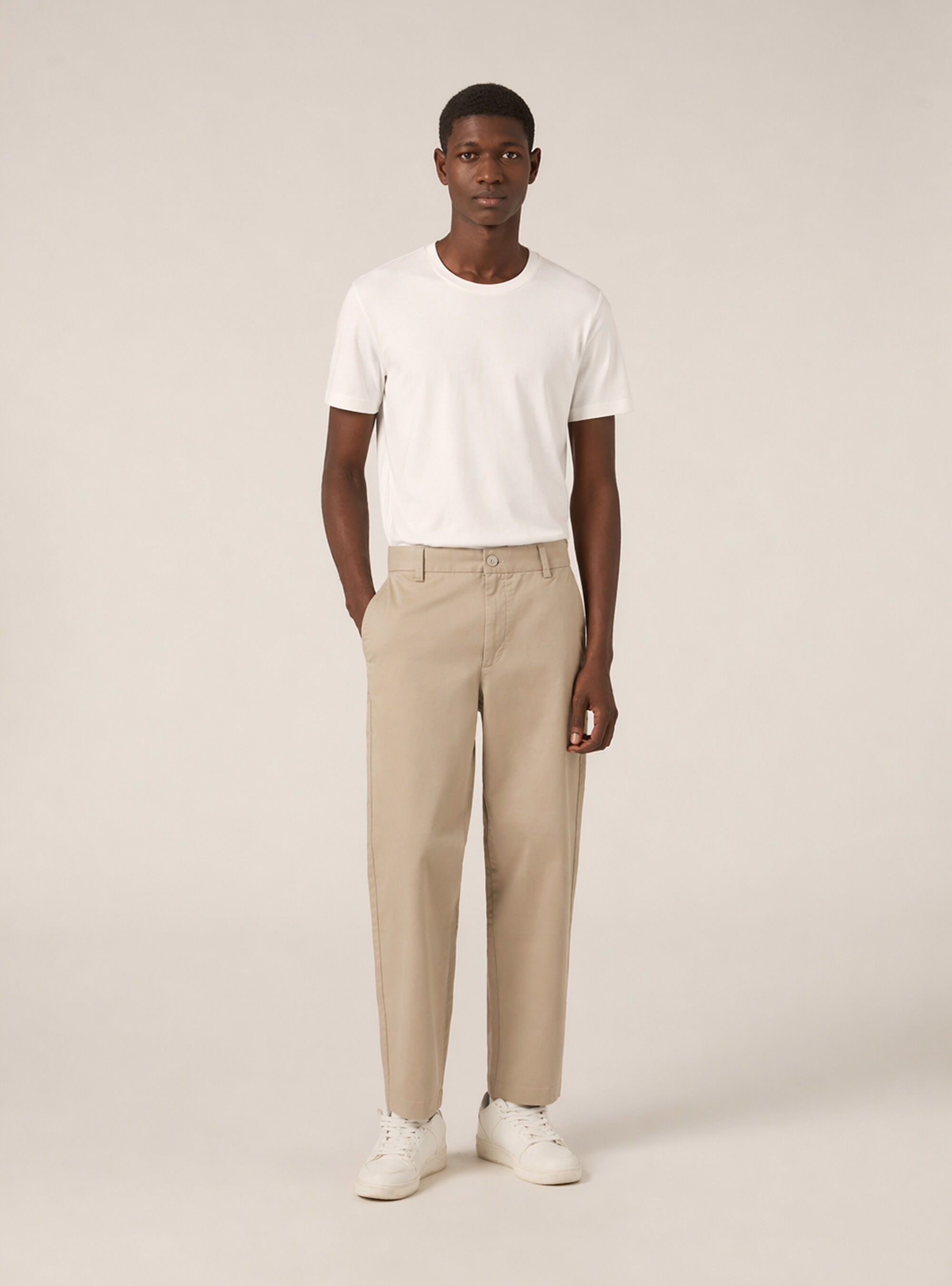 Slim fit stretch twill chino pants