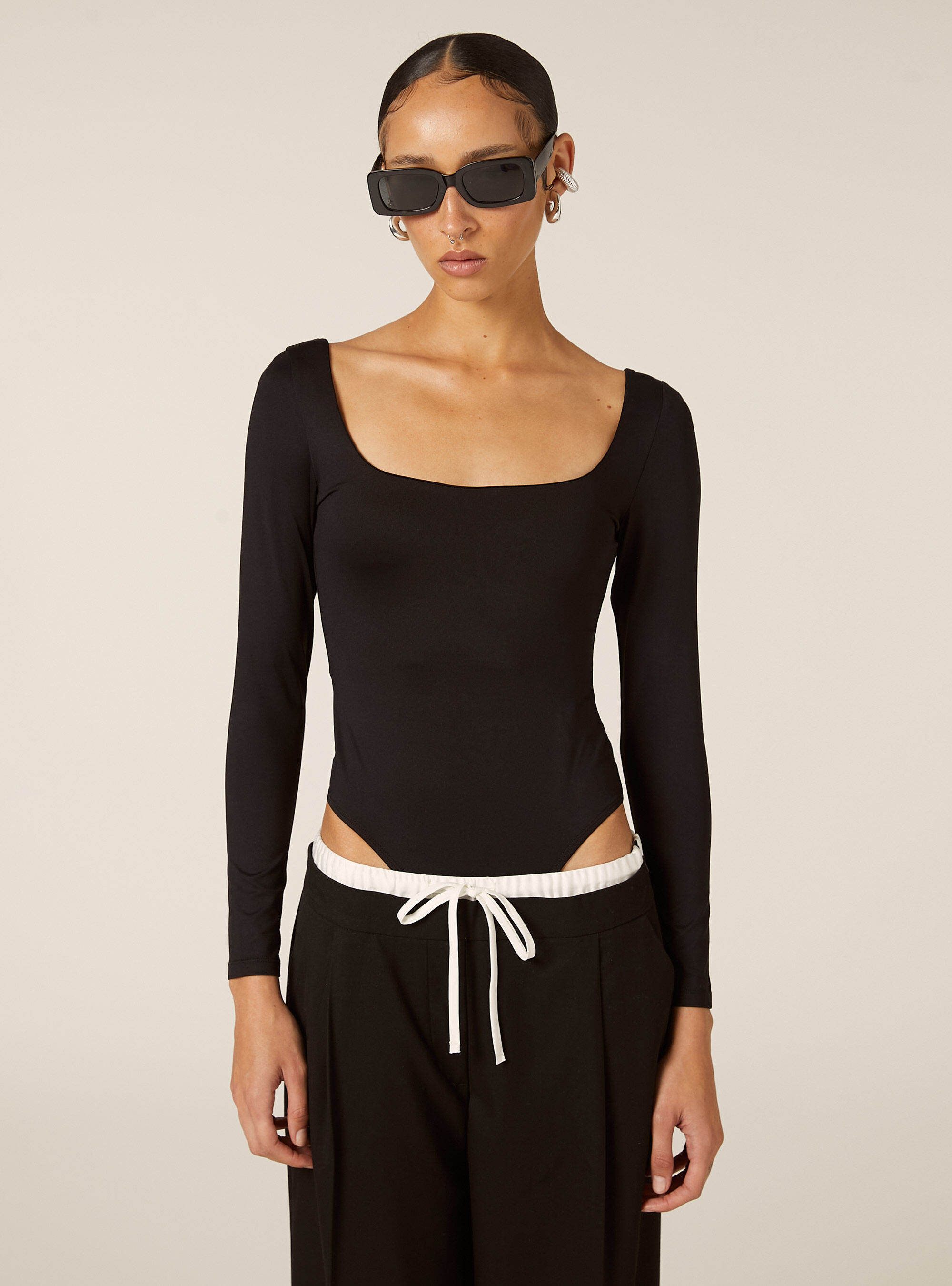 Body &eacute;lastique &agrave; encolure carr&eacute;e
