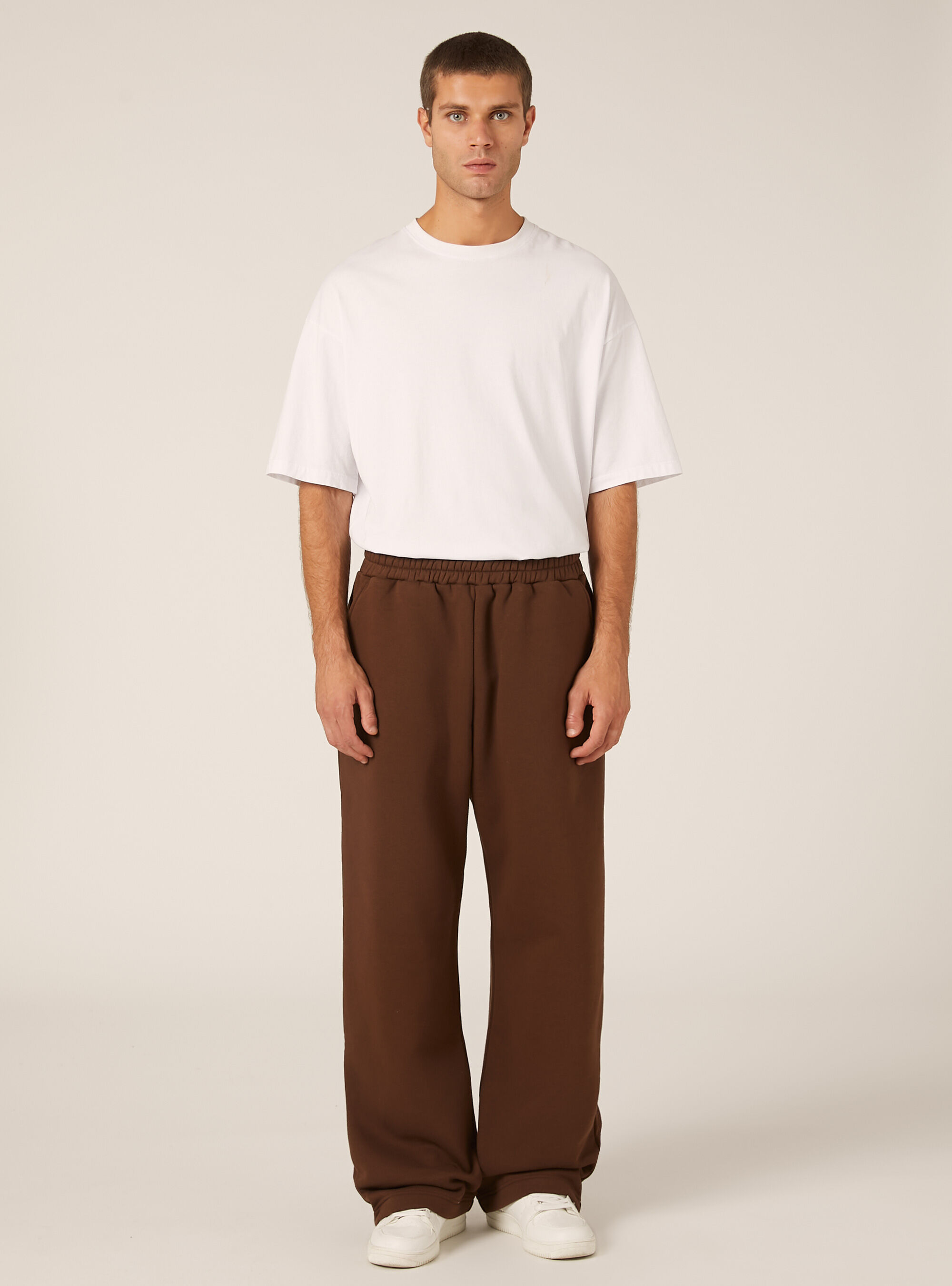 Pantalon ample en molleton, BR2 BROWN MEDIUM