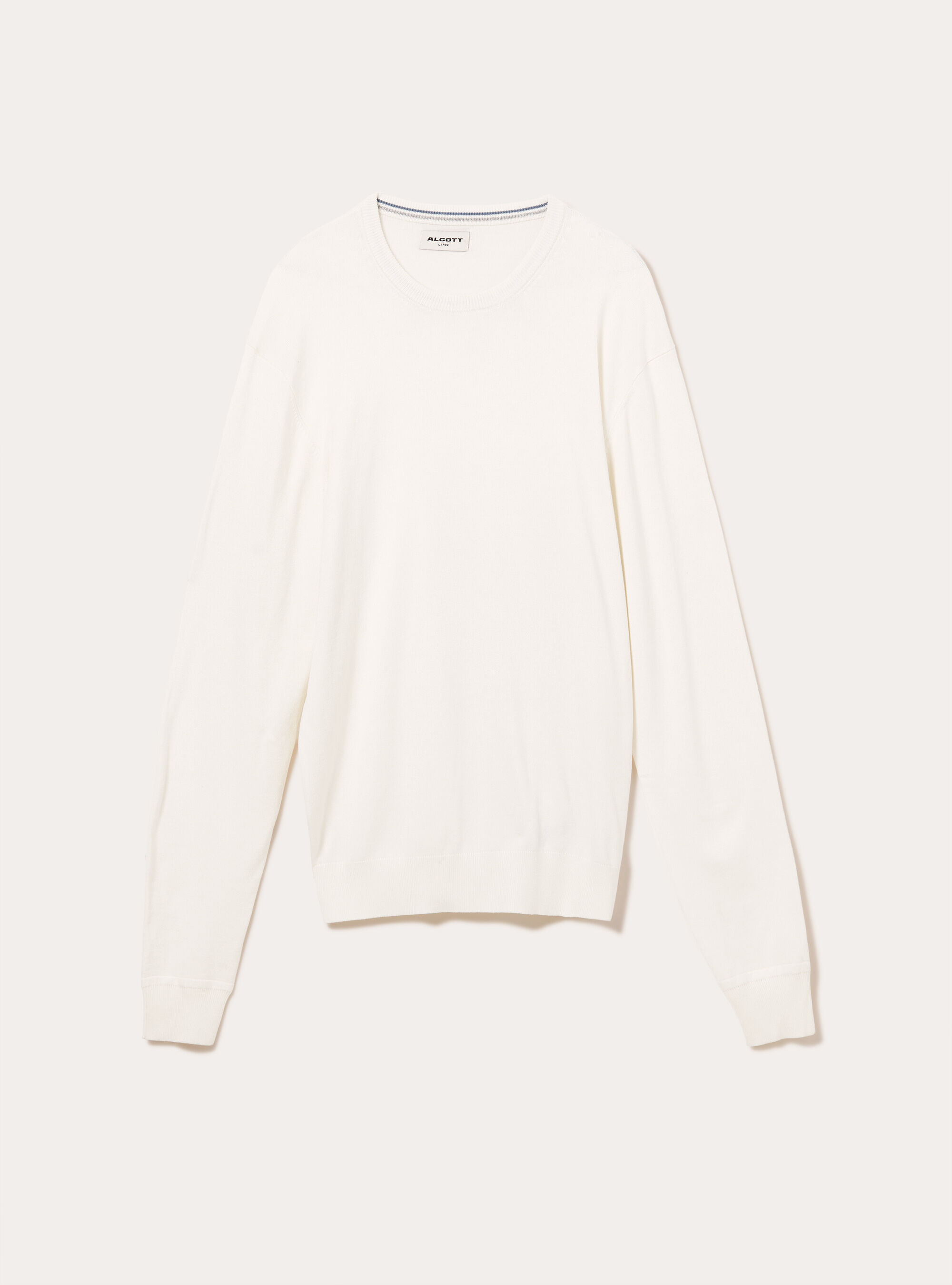 Pull &agrave; col rond en viscose Ecovero, WH2 WHITE