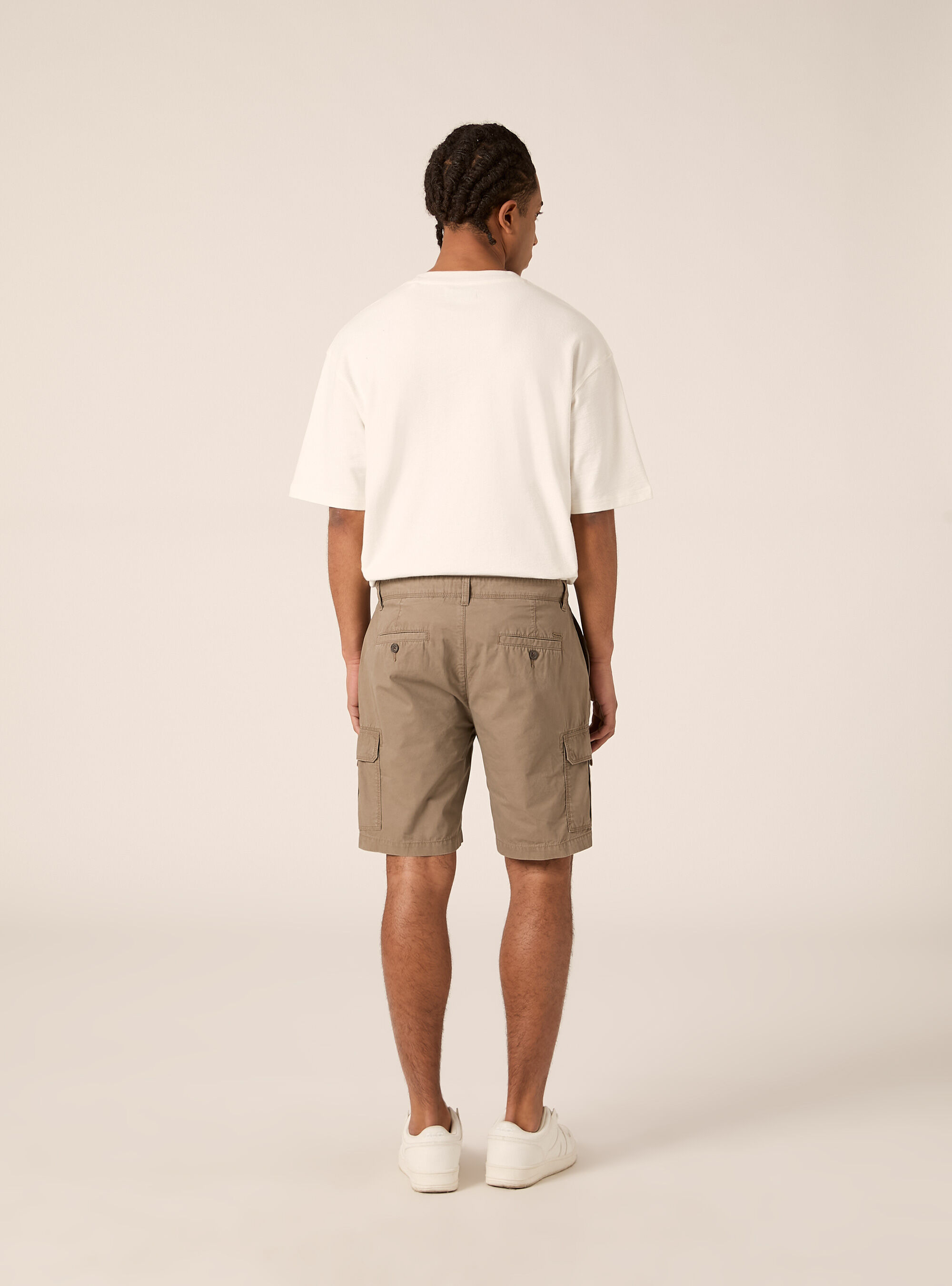 Bermudas cargo de algod&oacute;n, BR2 BROWN MEDIUM